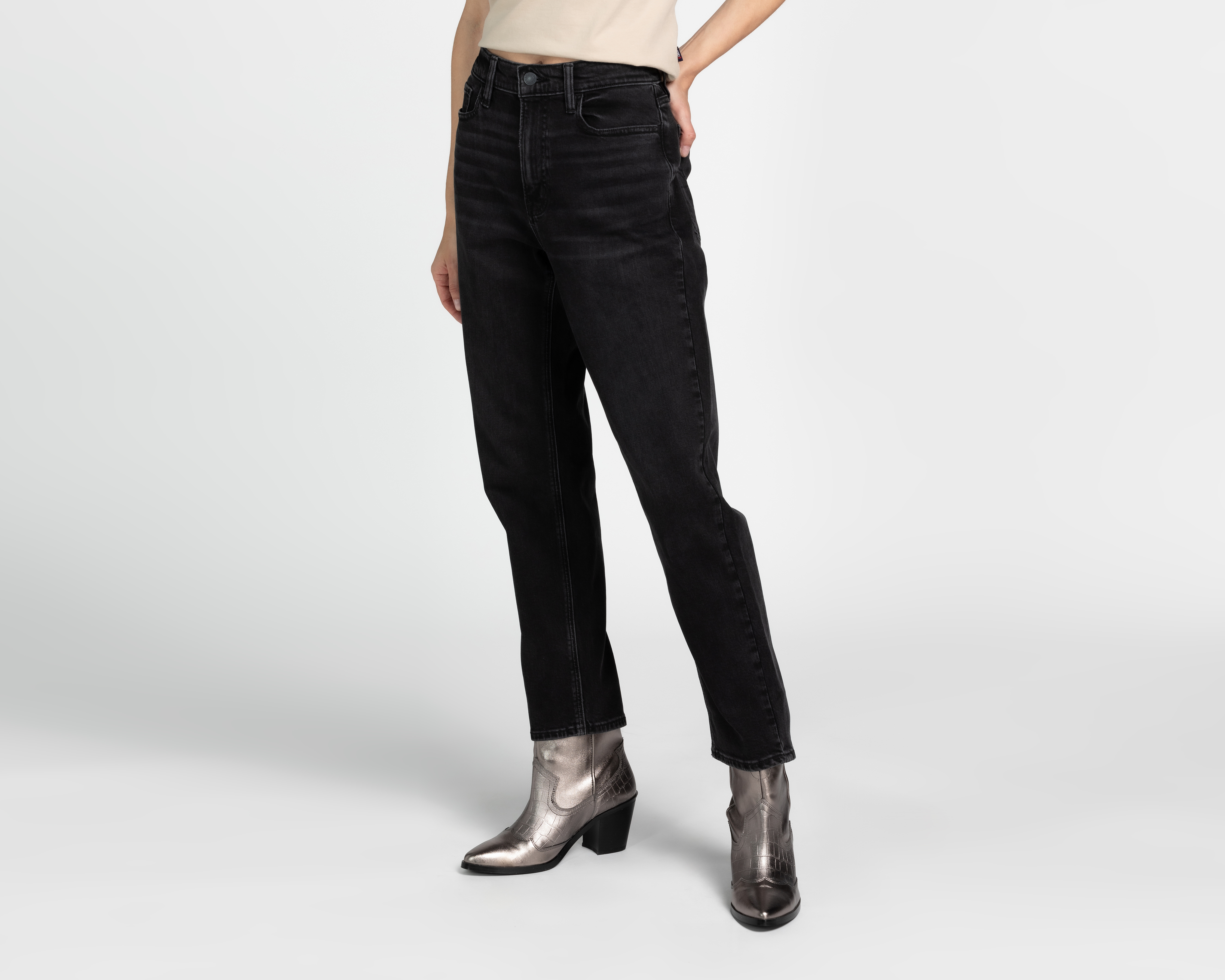 Jeans Straight American Eagle Super High-Rise Ankle para Mujer