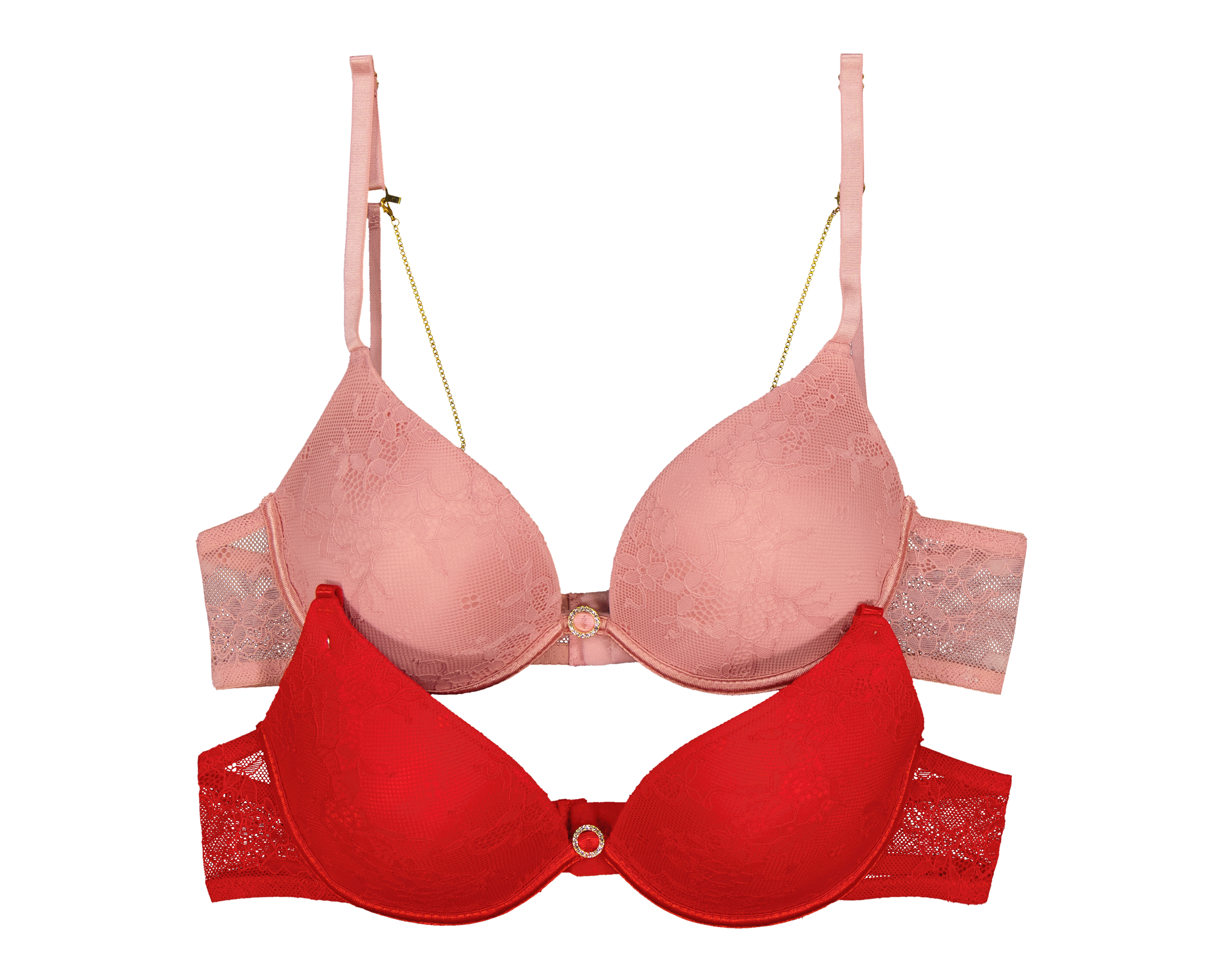 Foto 2 pulgar | Foto 1 | Brasier de Media Copa con Cadena Jennifer Lopez 2 Piezas