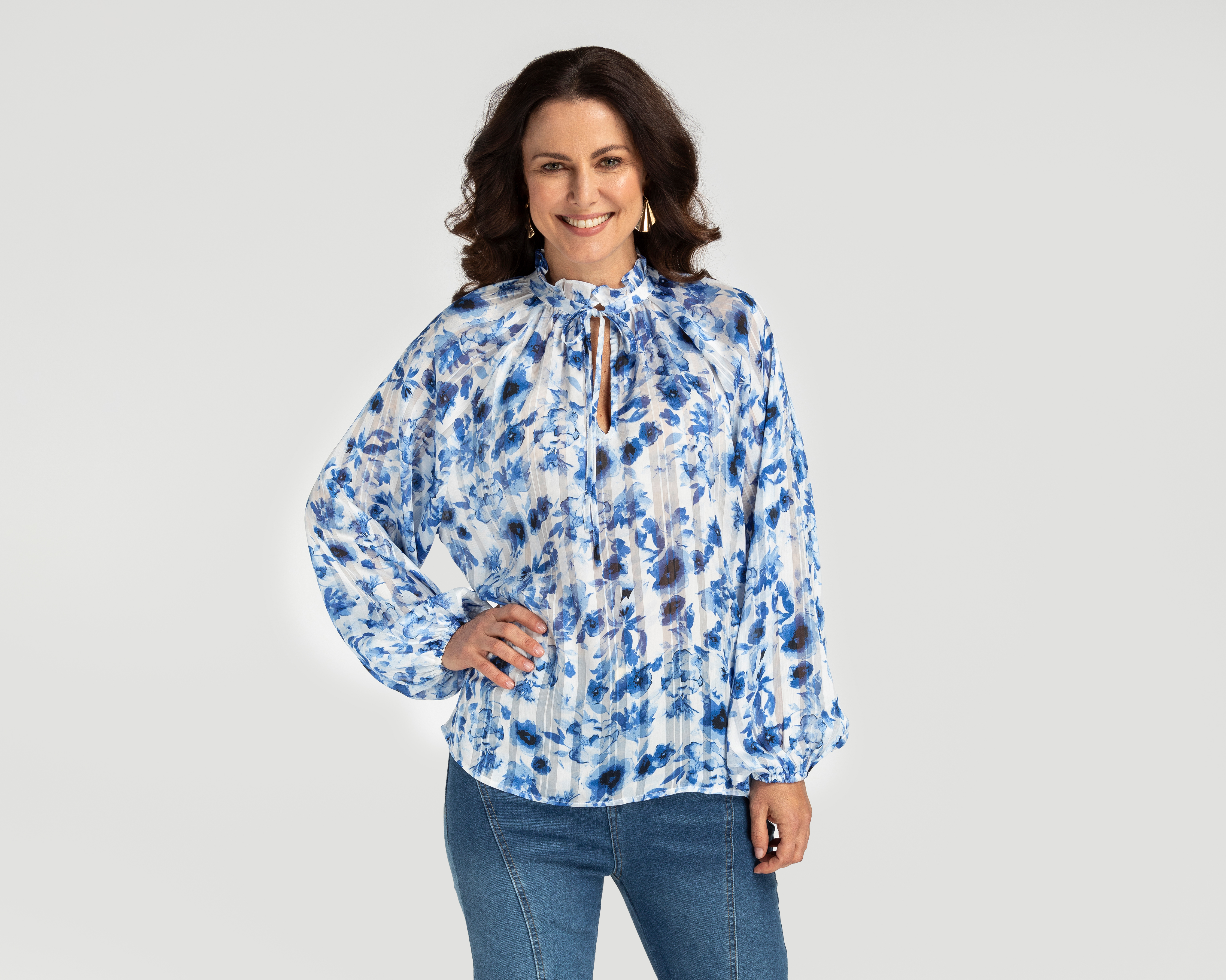 Foto 2 pulgar | Foto 1 | Blusa Lady Sun Manga Larga para Mujer