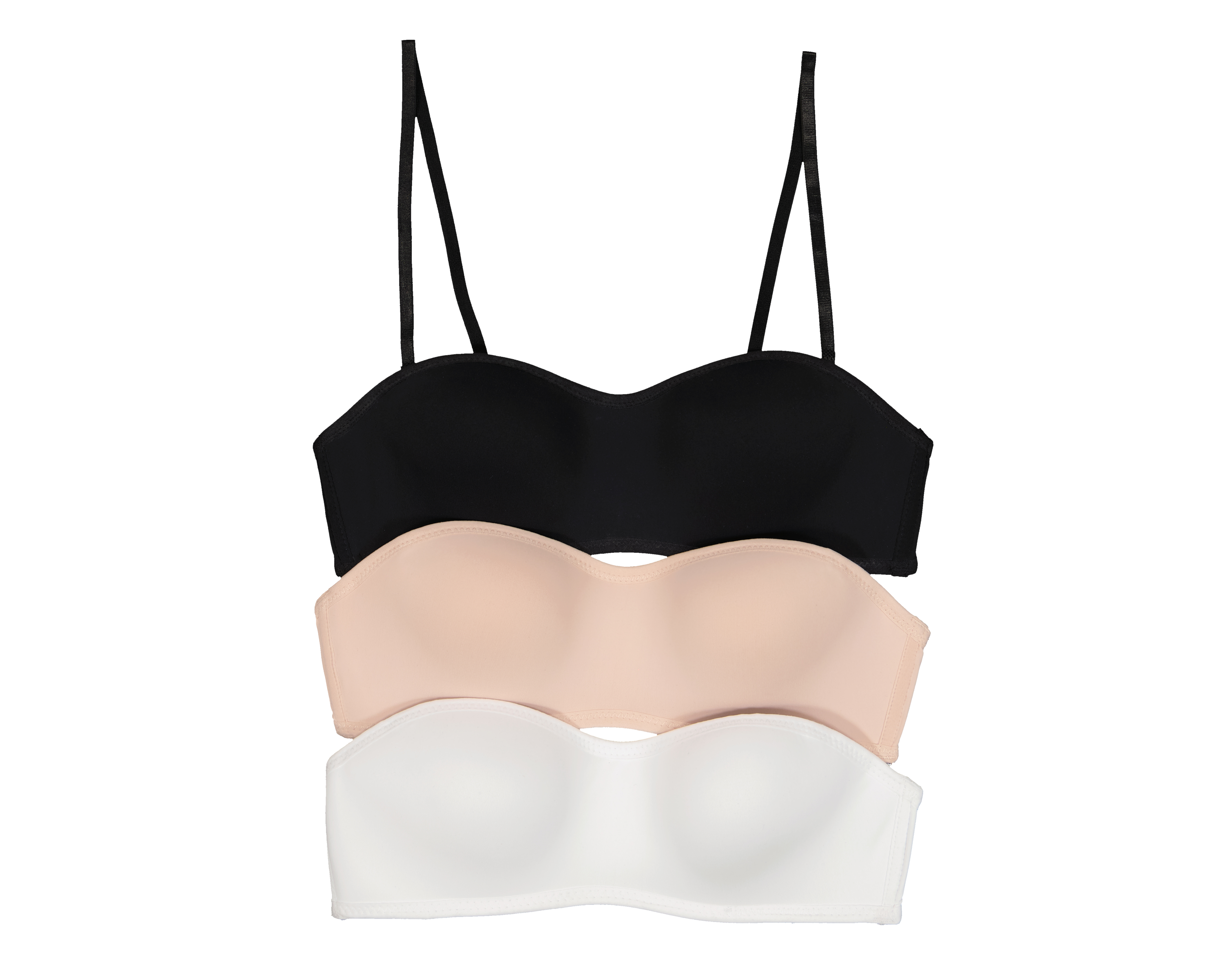 Brasier Strapless Lovest Media Copa 3 Piezas