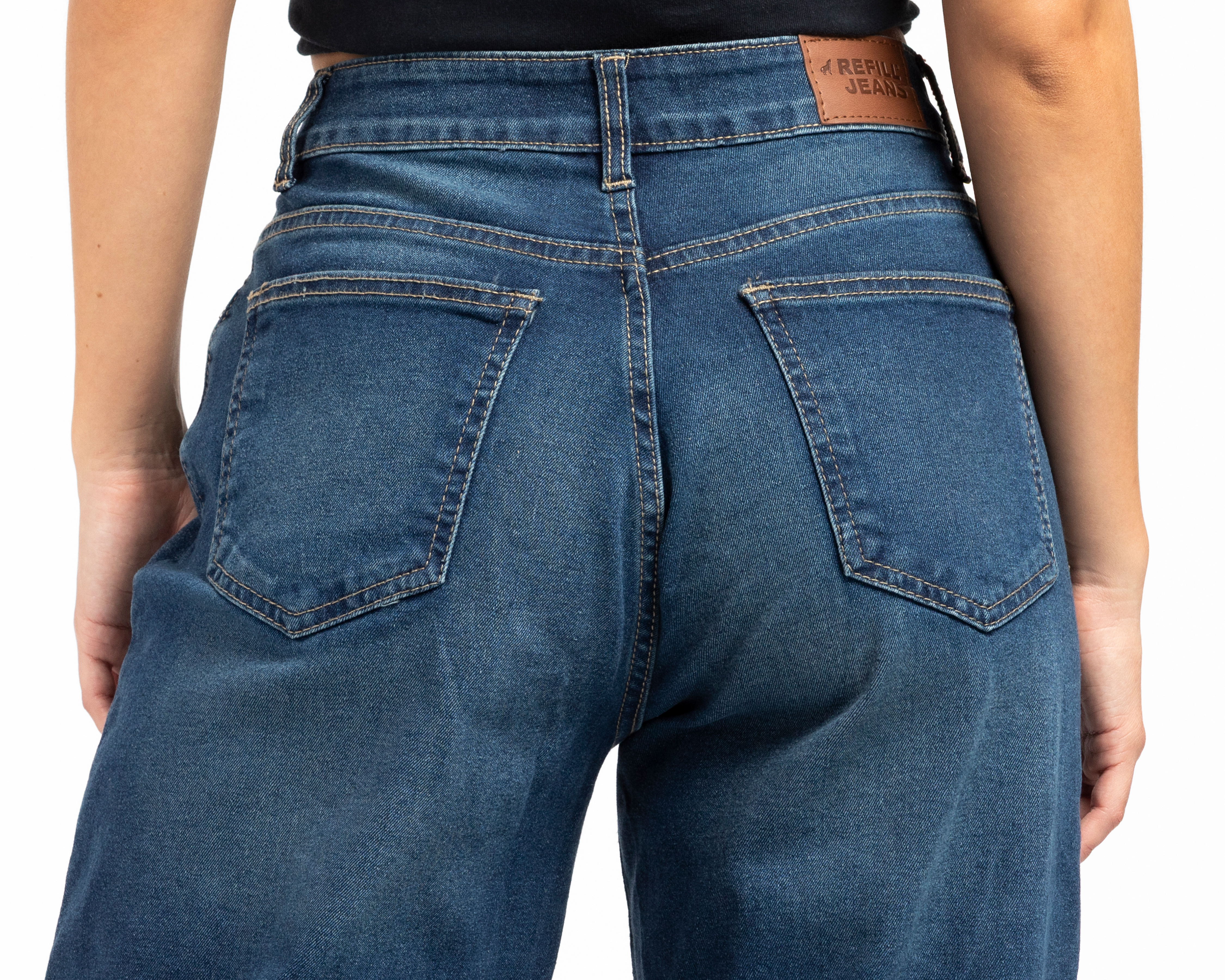 Foto 6 pulgar | Foto 5 | Jeans Wide Leg Refill para Mujer