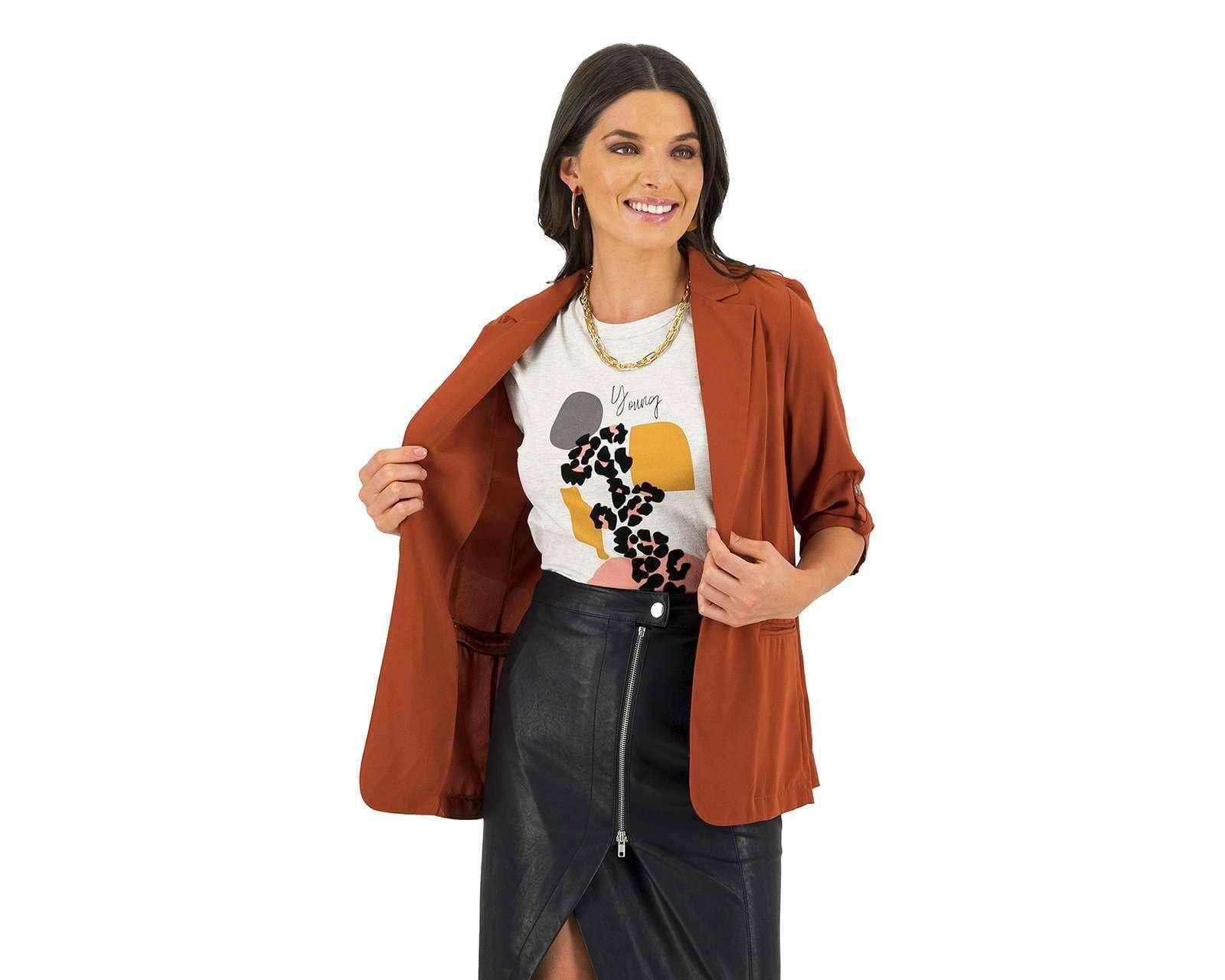 Foto 2 pulgar | Foto 1 | Playera Thinner Manga Corta Cuello Redondo