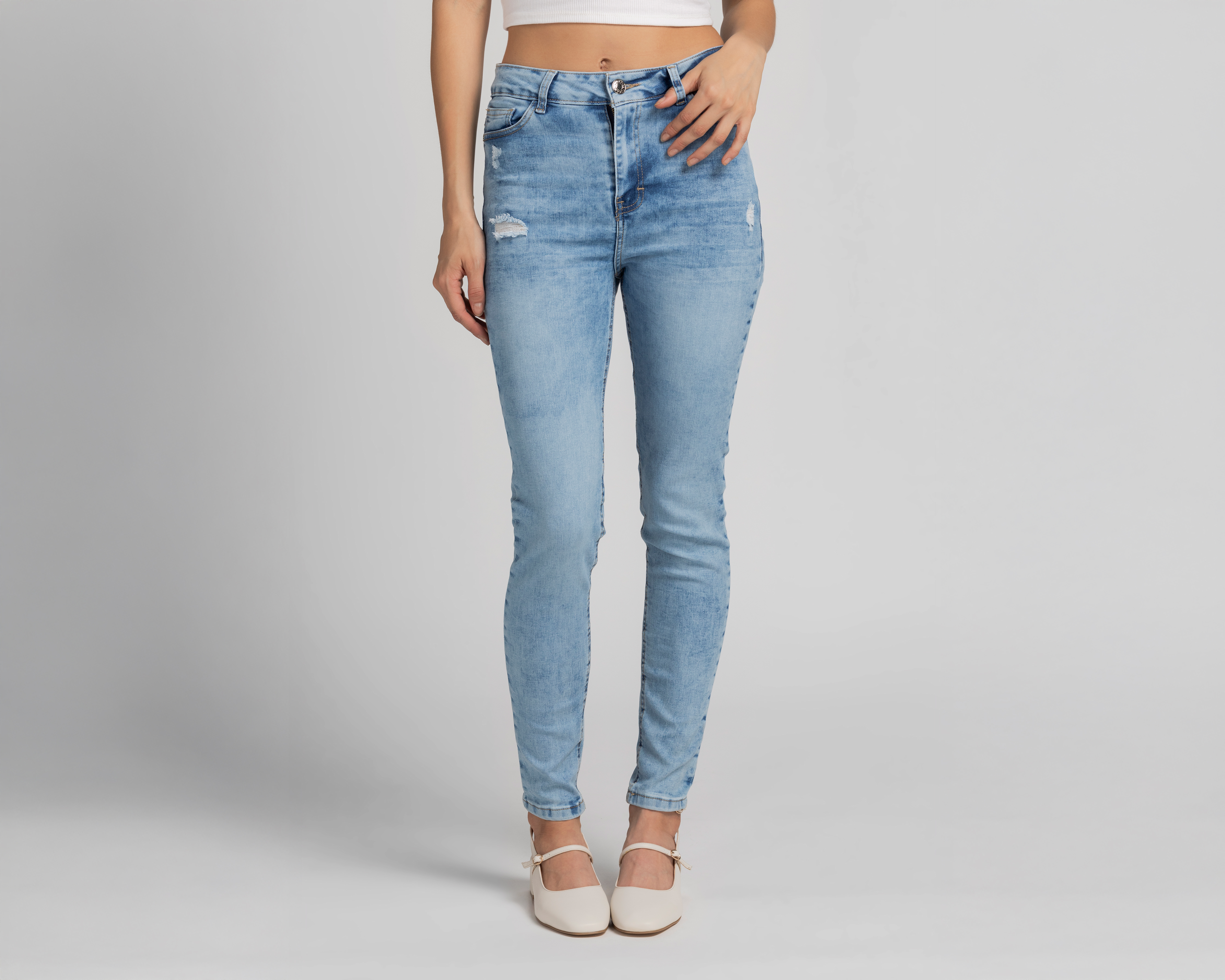 Foto 2 pulgar | Foto 1 | Jeans Skinny Refill para Mujer