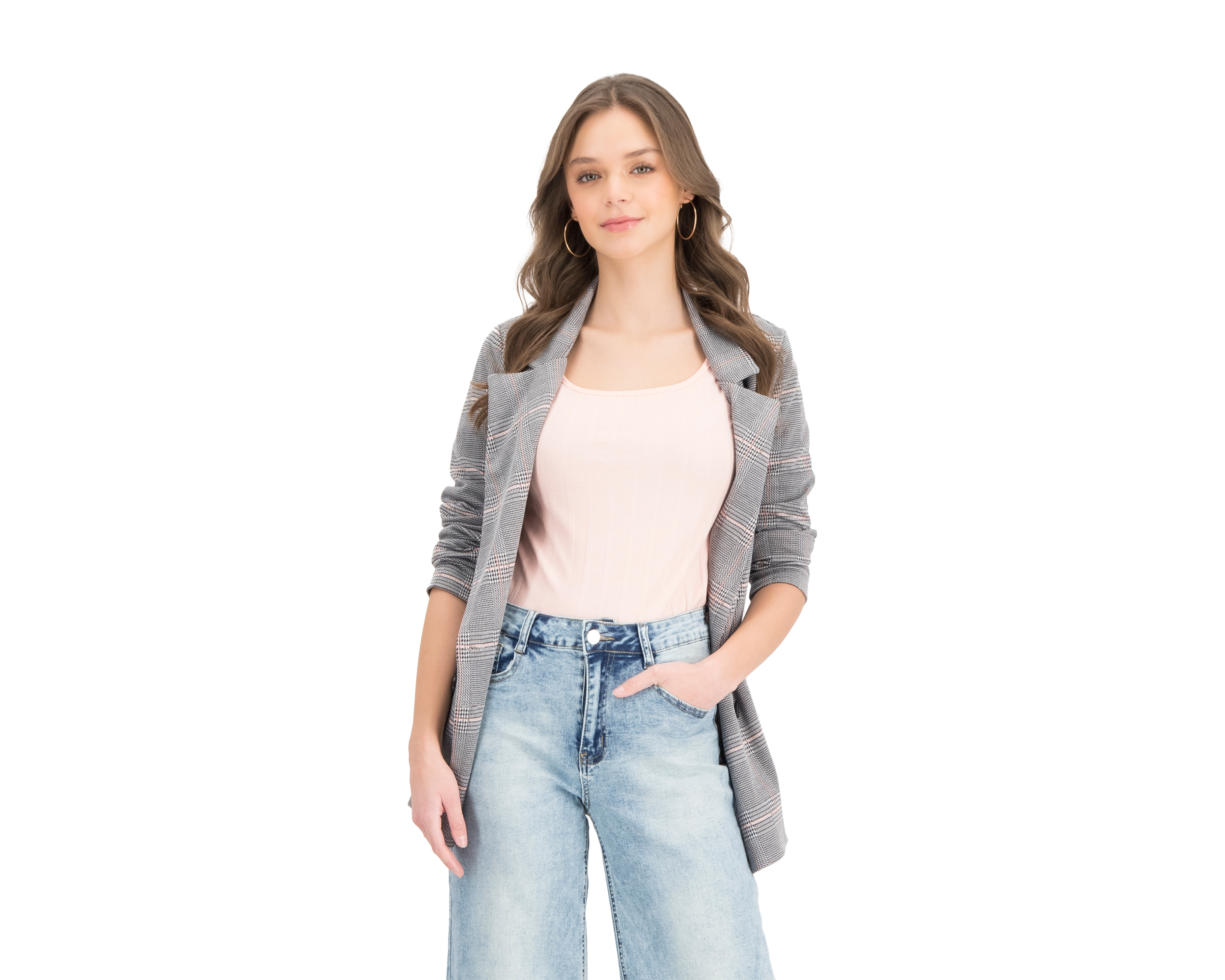 Foto 2 pulgar | Foto 1 | Playera 18 Forever Manga 3/4 Escote Cuadrado