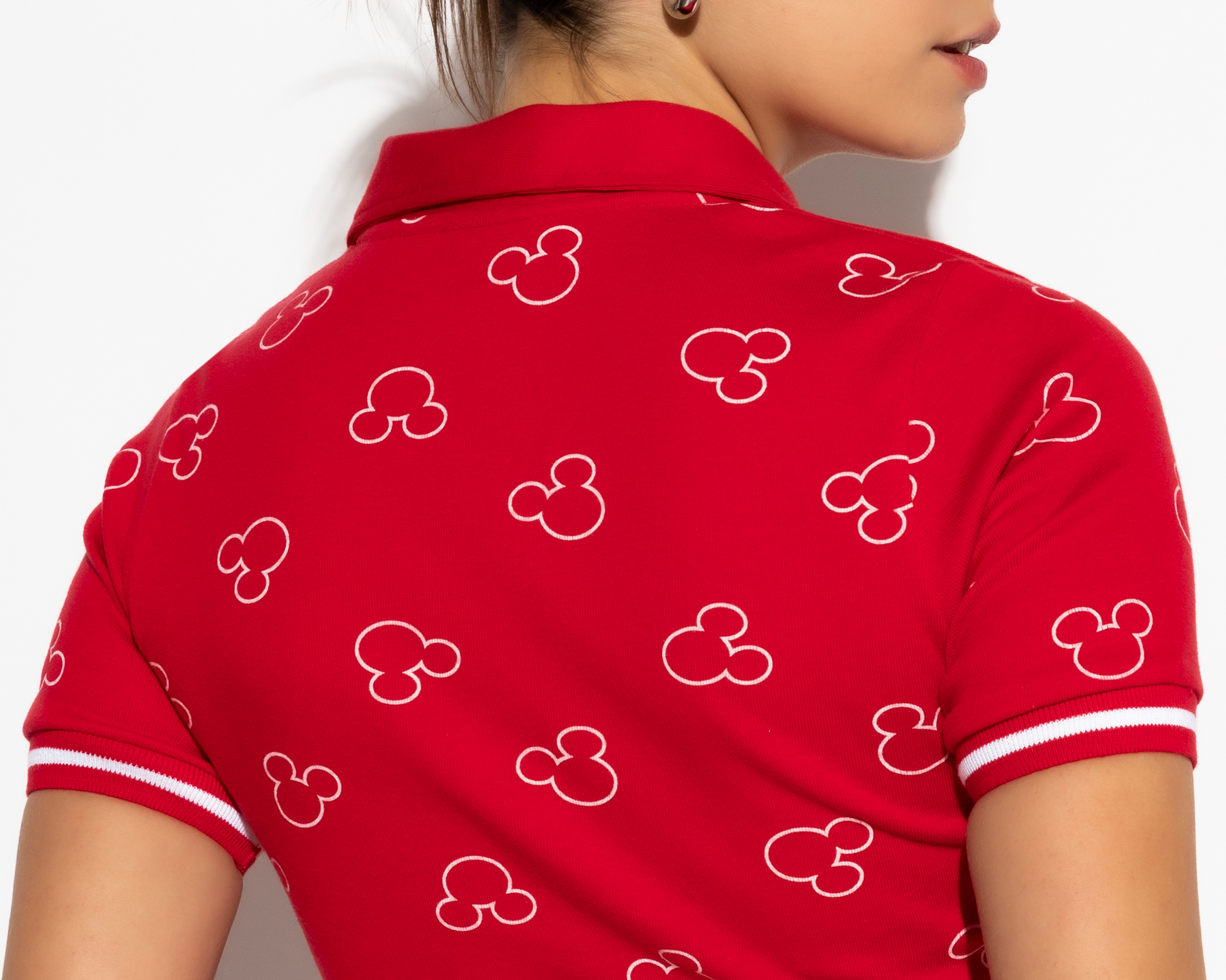 Foto 6 pulgar | Foto 5 | Playera Manga Corta Polo Full Print Mickey para Mujer