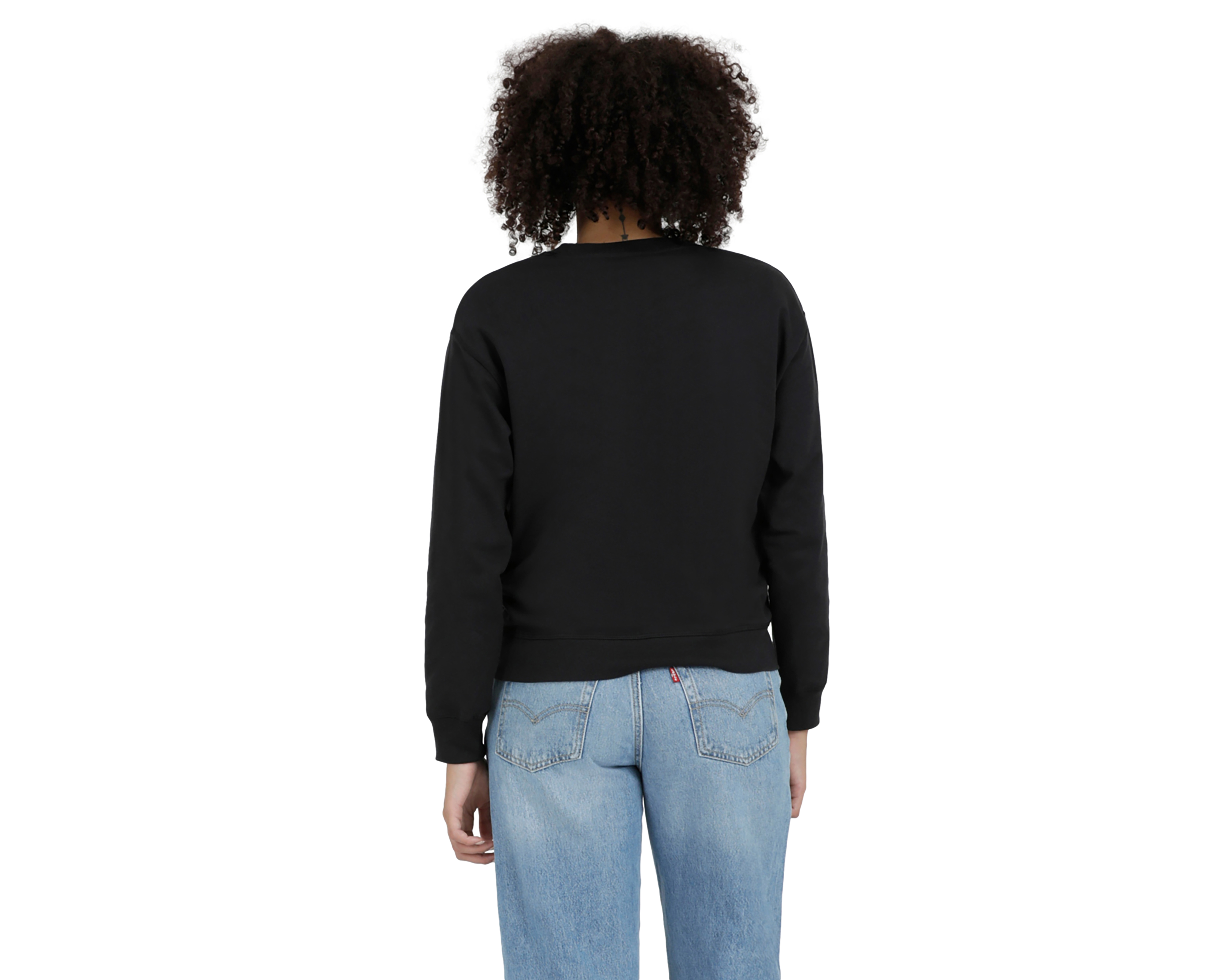 Foto 4 pulgar | Foto 3 | Sudadera Levi's Negra con Cuello Redondo