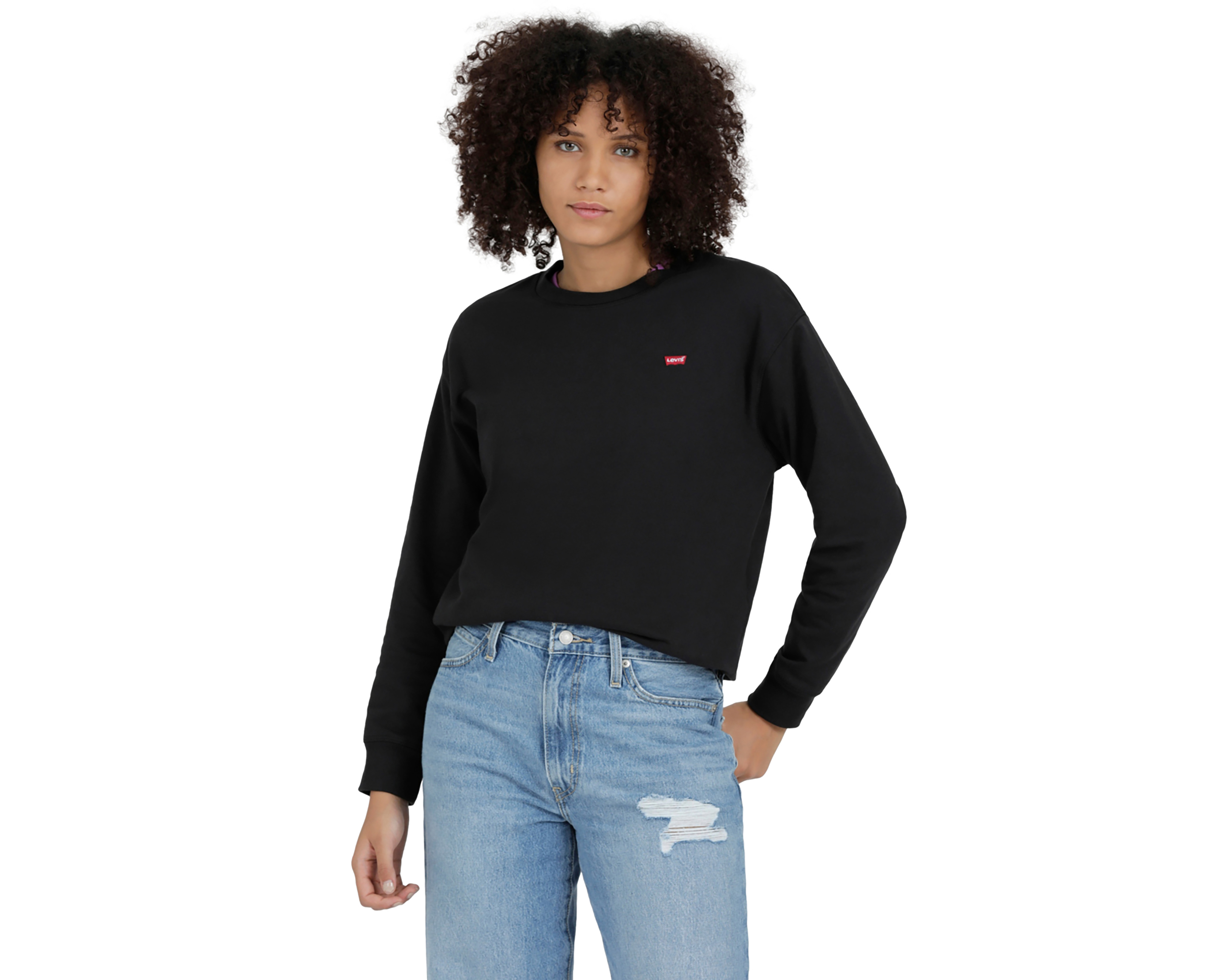 Foto 5 | Foto 5 | Sudadera Levi's Negra con Cuello Redondo