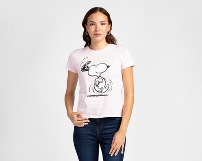 Foto 1 | Foto 1 | Playera Peanuts Manga Corta para Mujer
