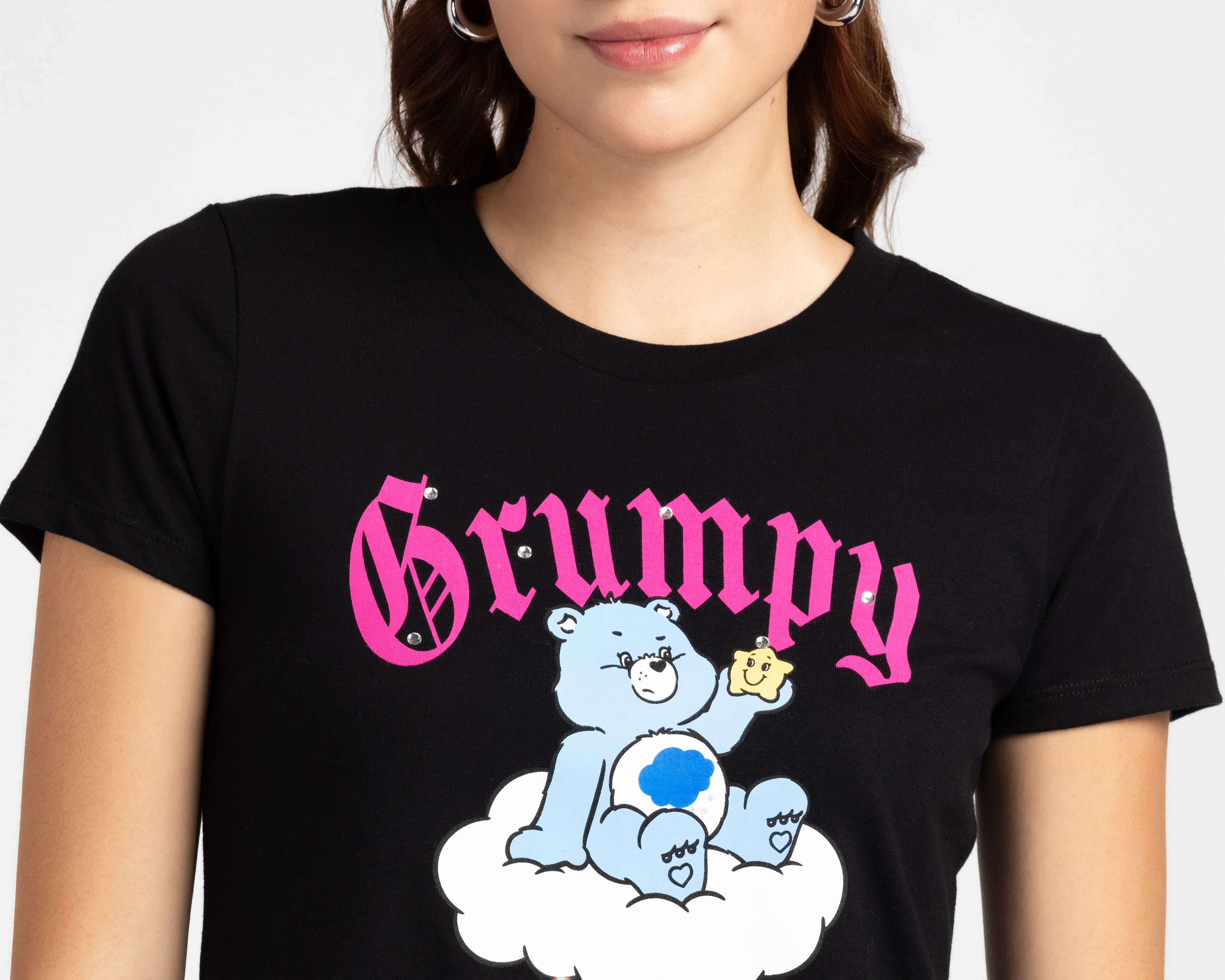 Foto 4 pulgar | Foto 3 | Playera Care Bears Negra para Mujer