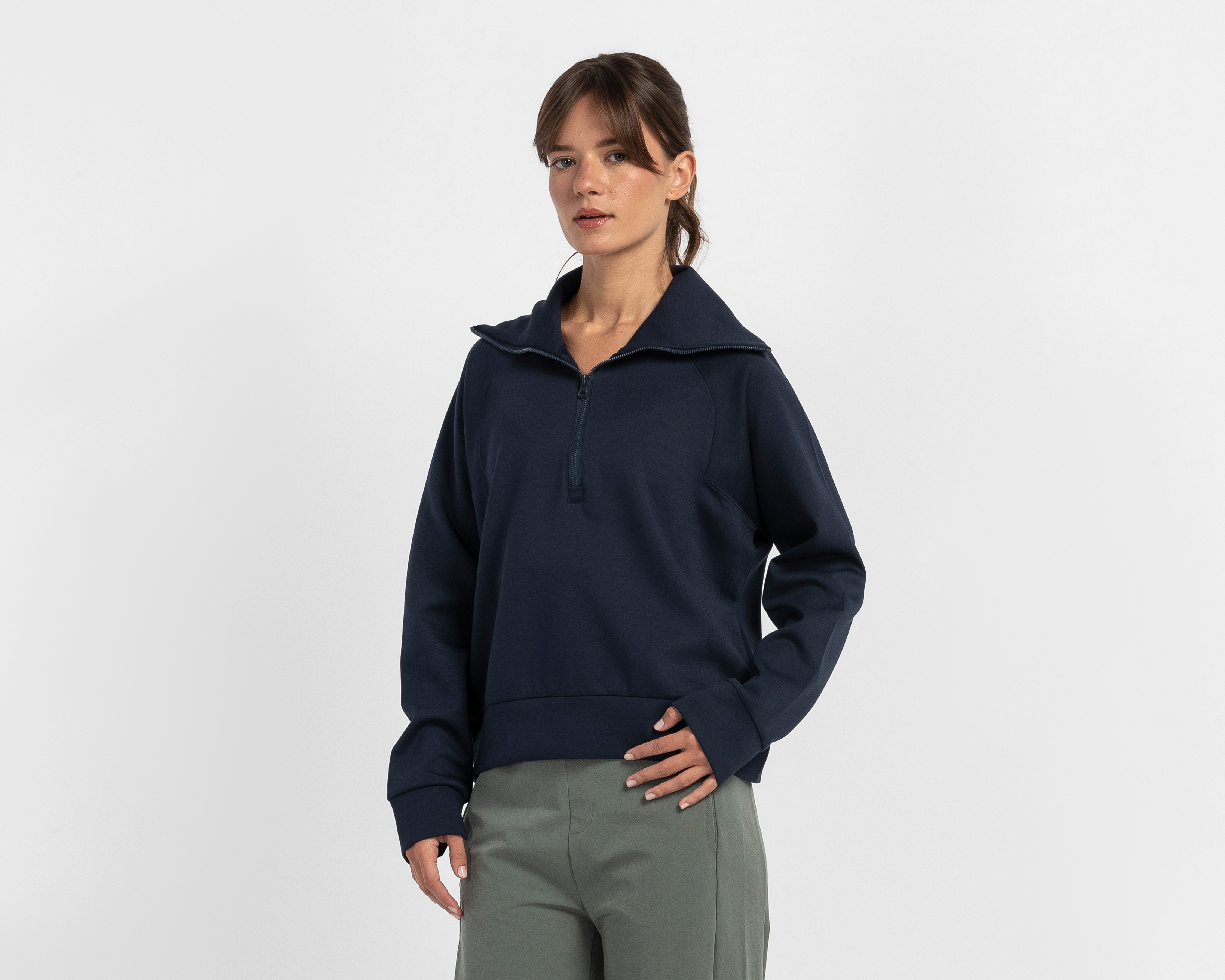 Foto 2 pulgar | Foto 1 | Sudadera Azul Asani para Mujer