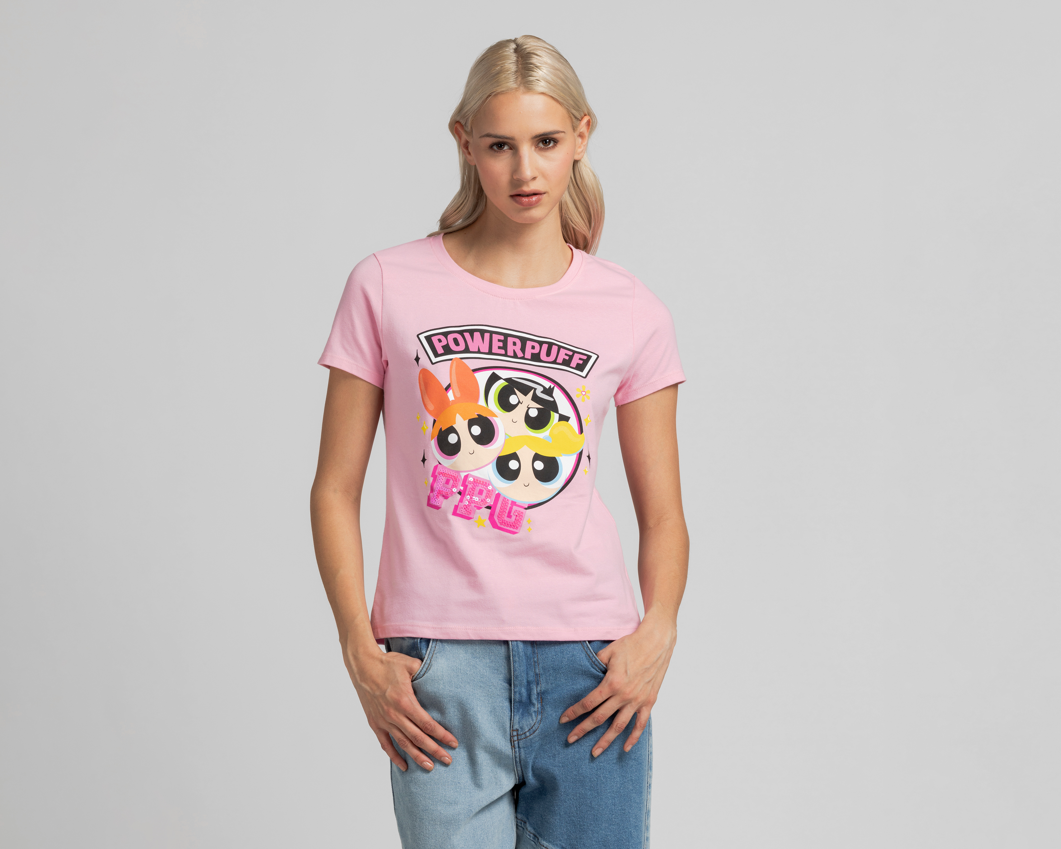 Foto 1 | Foto 1 | Playeras Las Chicas Superpoderosas Rosa para Mujer