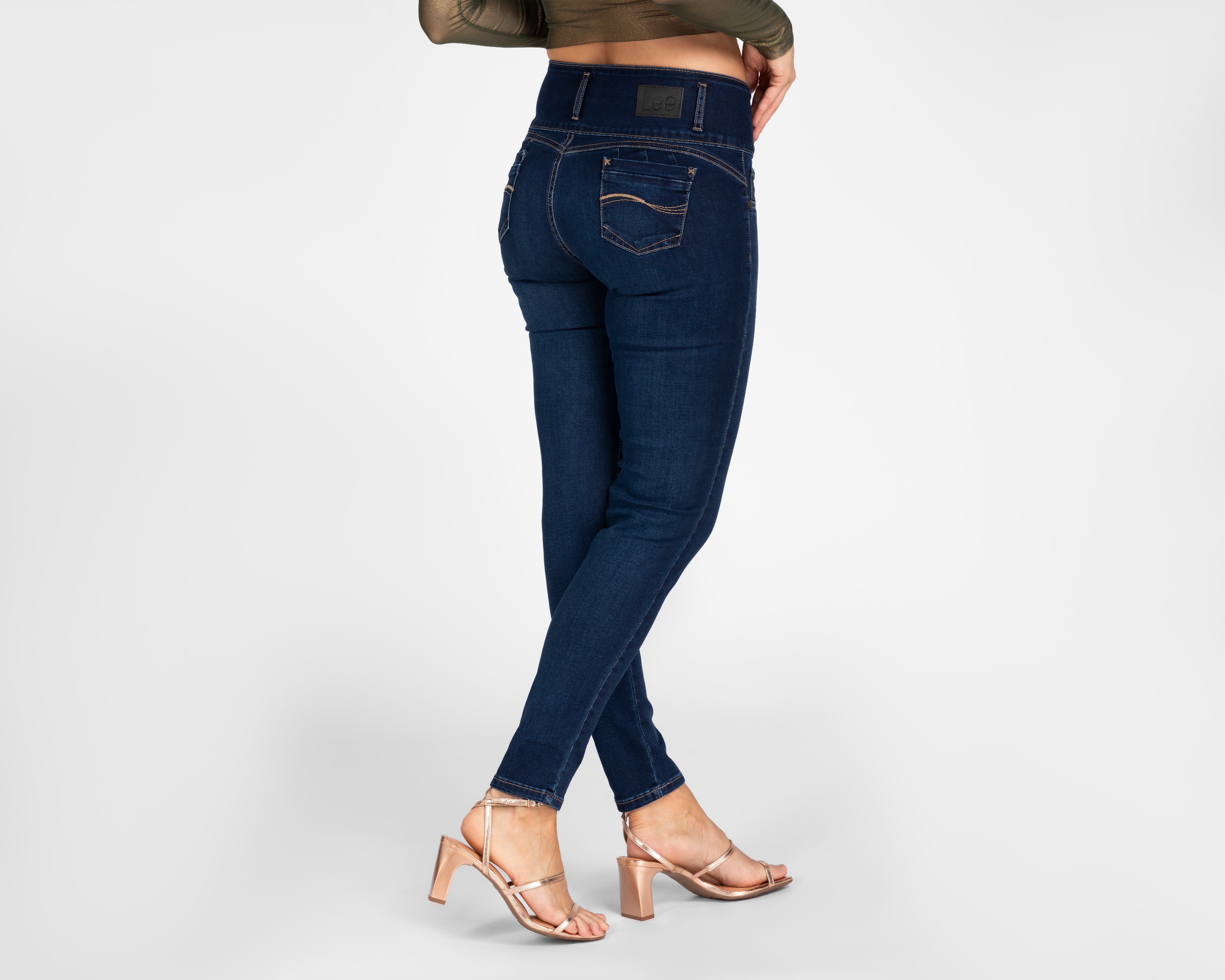 Foto 4 pulgar | Foto 3 | Jeans Skinny Lee para Mujer