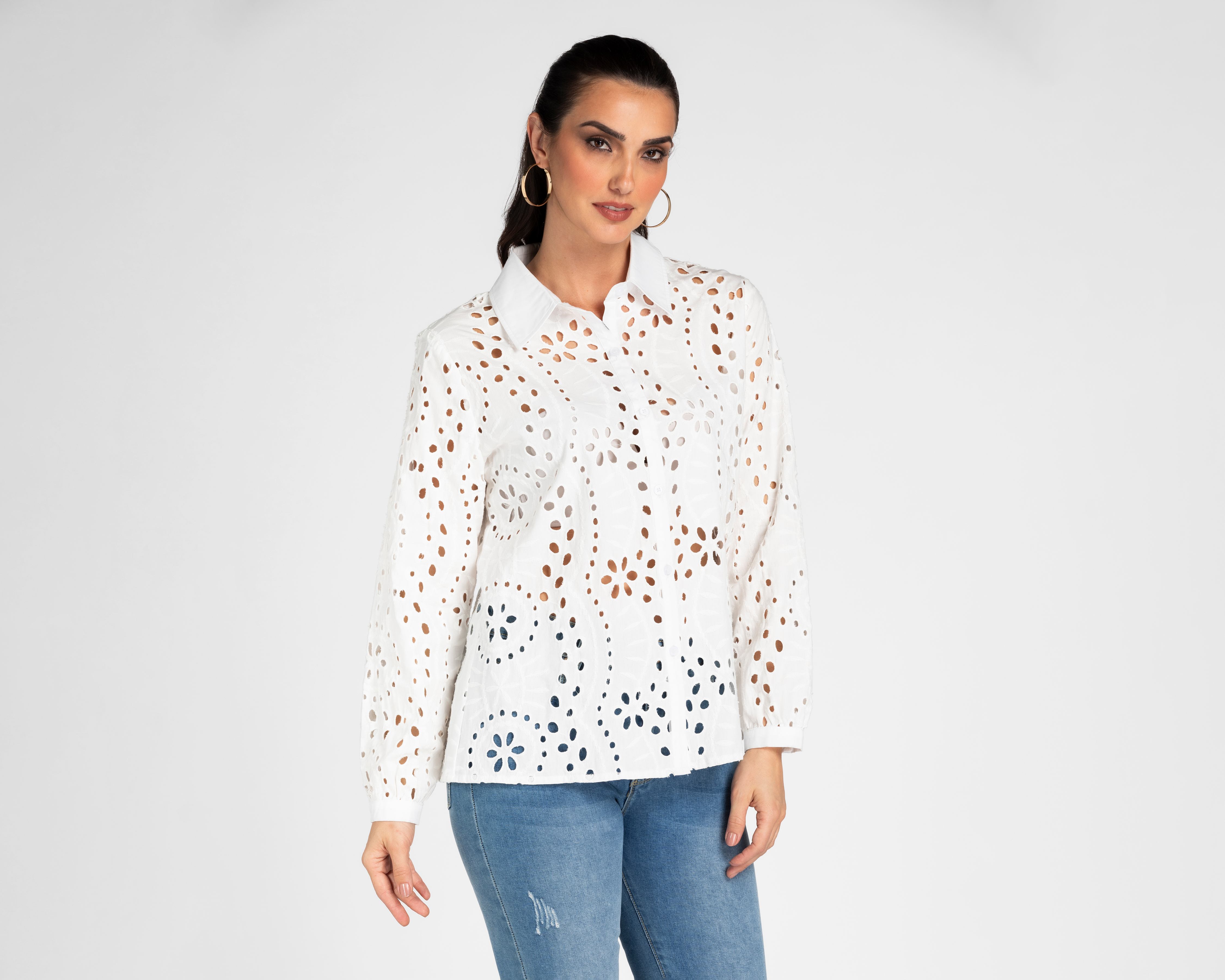 Foto 1 | Foto 1 | Blusa Lady Sun con Corte Láser para Mujer