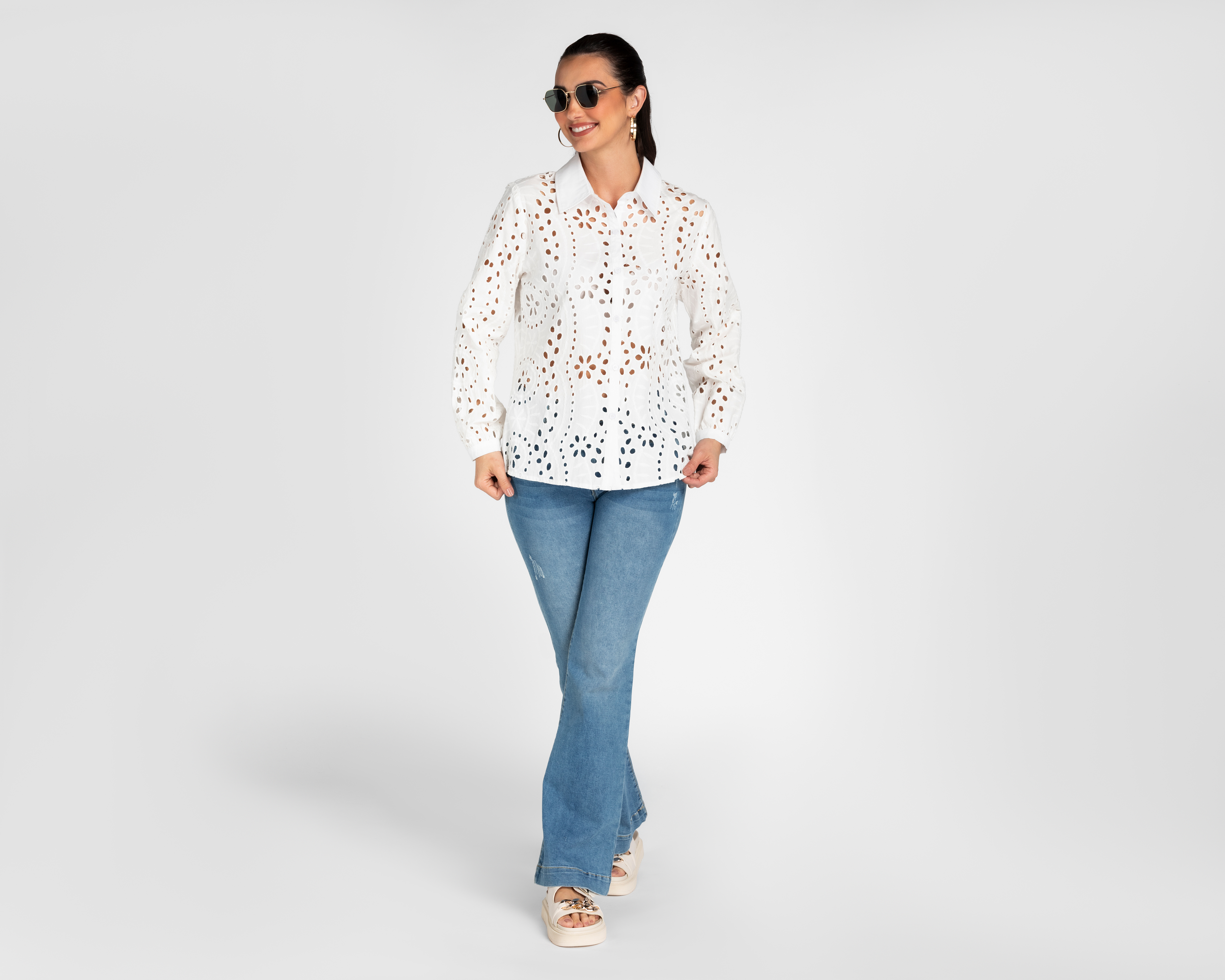 Foto 2 | Foto 2 | Blusa Lady Sun con Corte Láser para Mujer