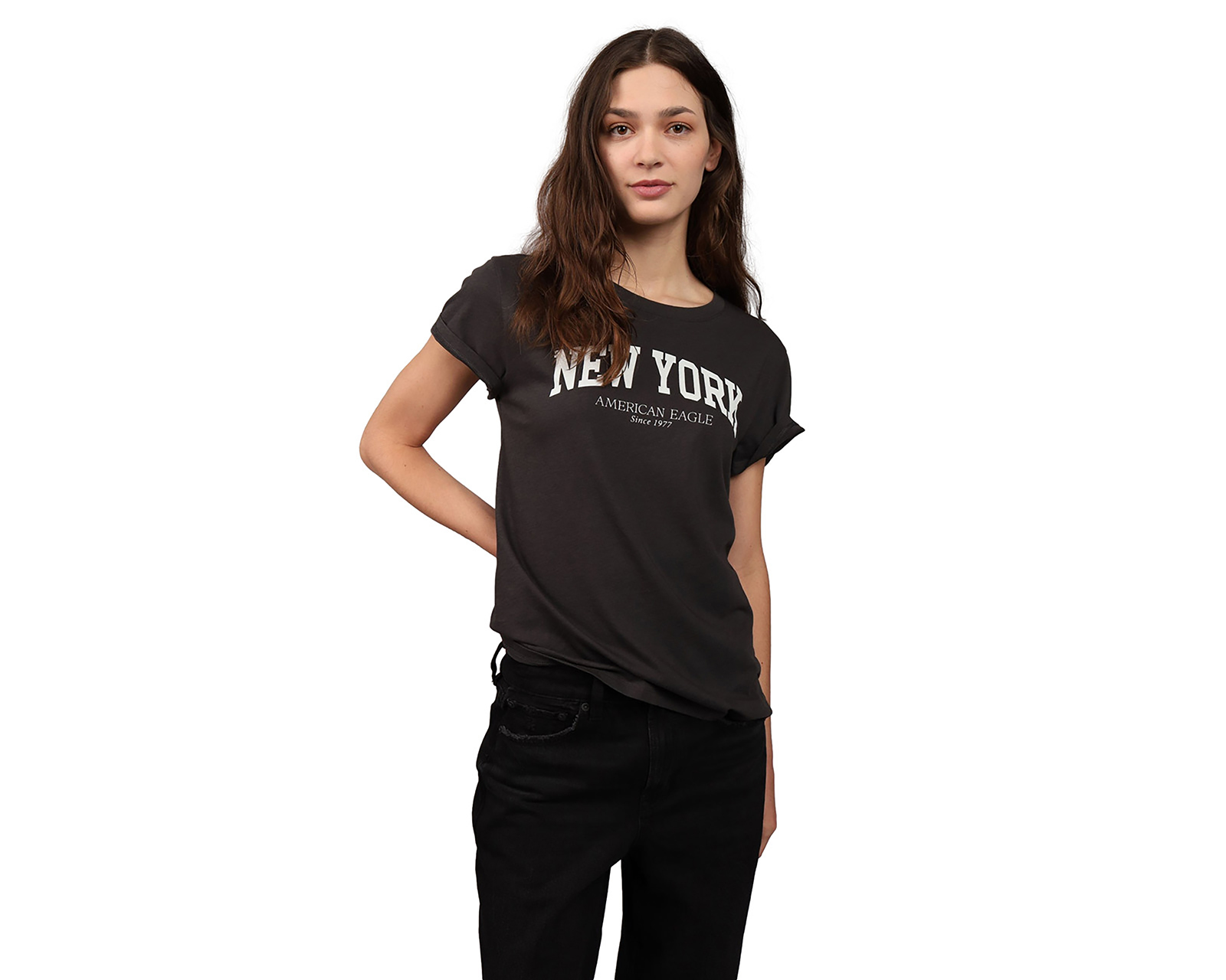 Playera Cuello Redondo American Eagle para Mujer