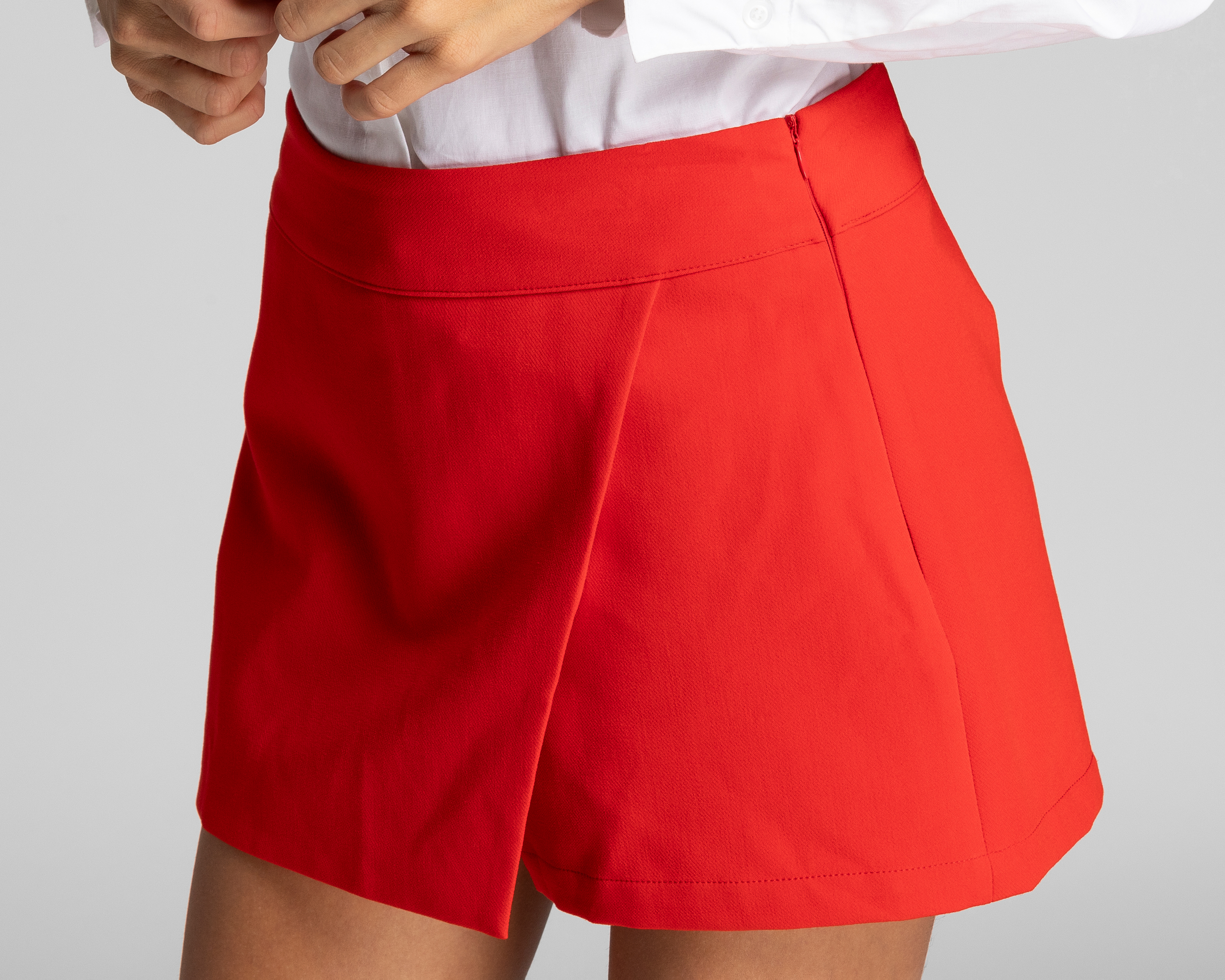 Foto 5 pulgar | Foto 4 | Falda Short Roja Strona para Mujer