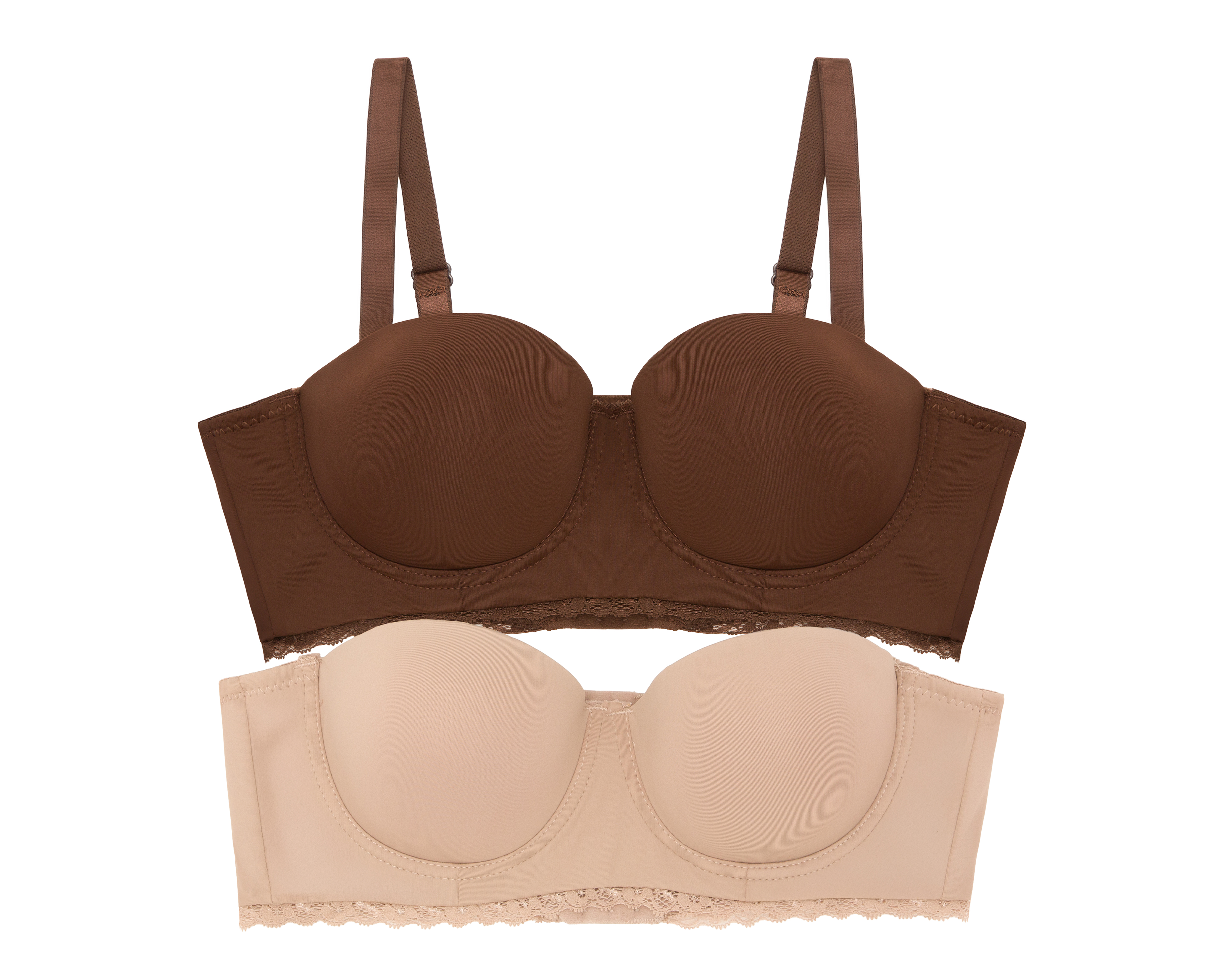 Foto 2 pulgar | Foto 1 | Brasier Media Copa con Encaje Beauty Secret para 2 Piezas