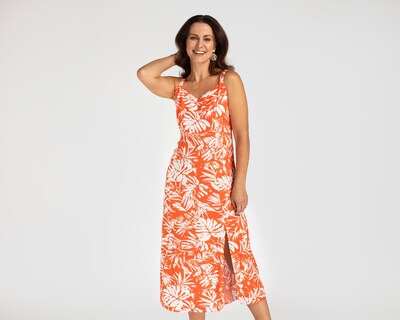 Foto 4 | Foto 4 | Vestido de Playa Lady Sun Midi Anaranjado