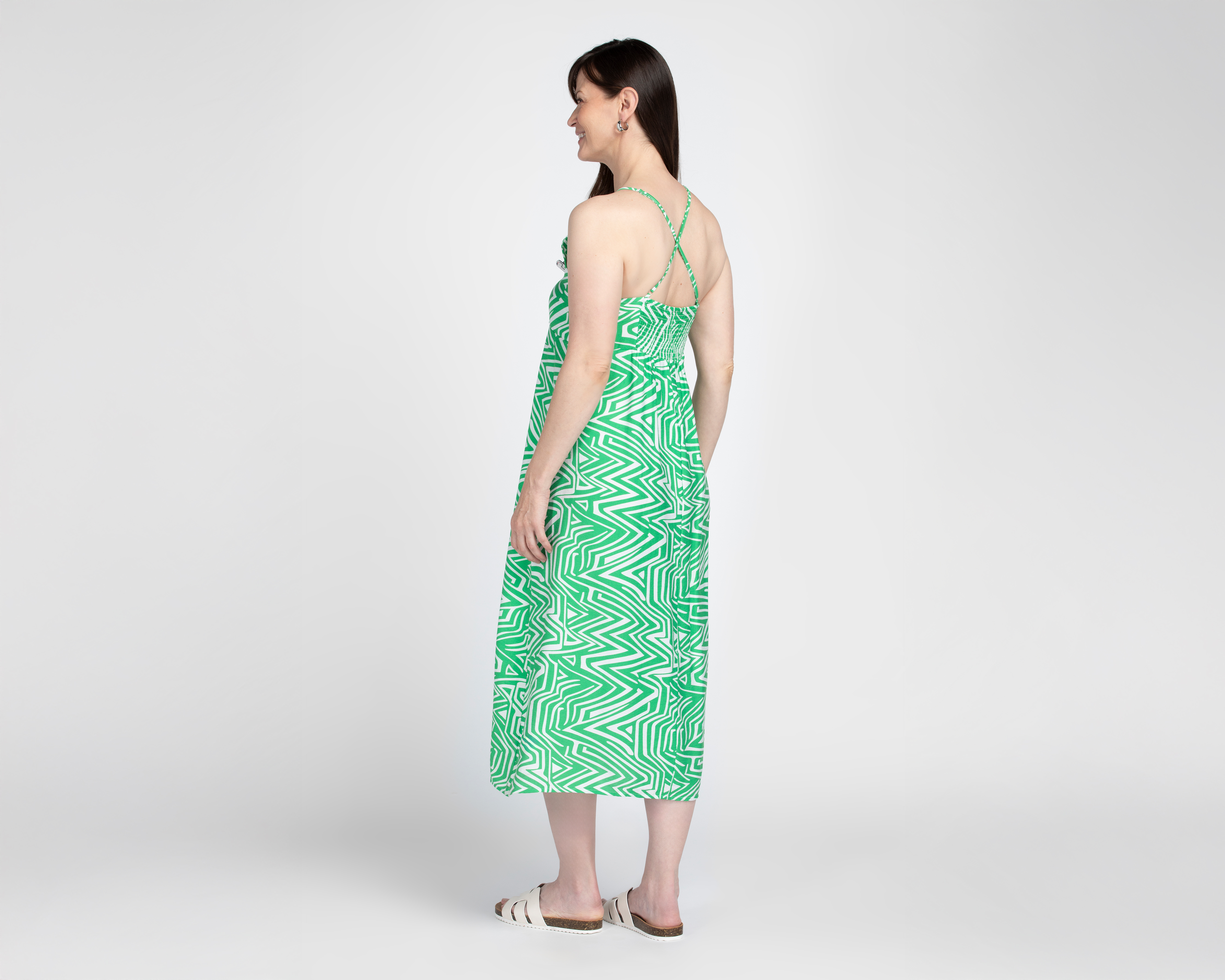 Foto 3 | Foto 3 | Vestido de Playa Sahara con Tirantes Escote V Verde para Mujer