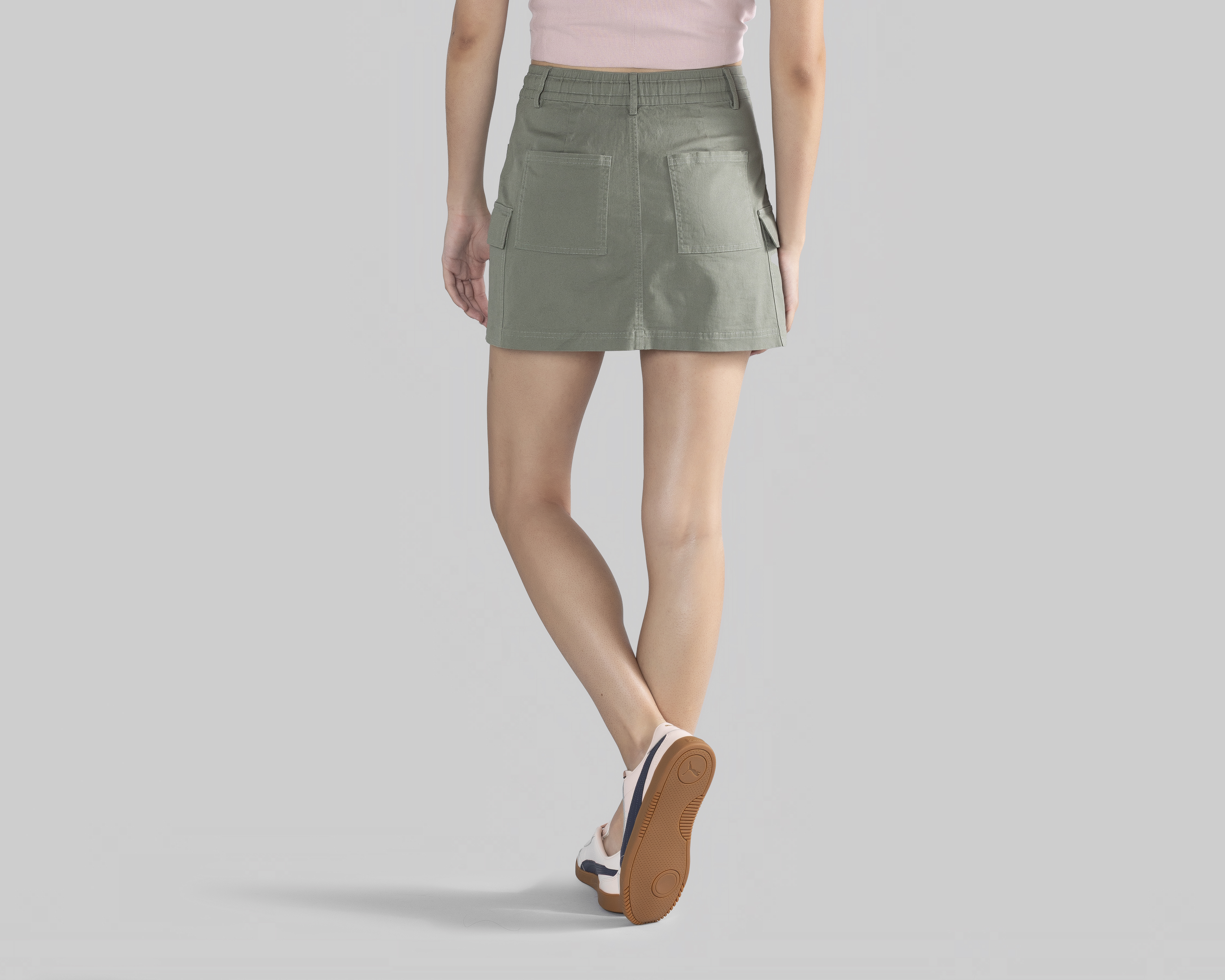 Foto 4 pulgar | Foto 3 | Falda Corta Strona con Bolsas Cargo para Mujer