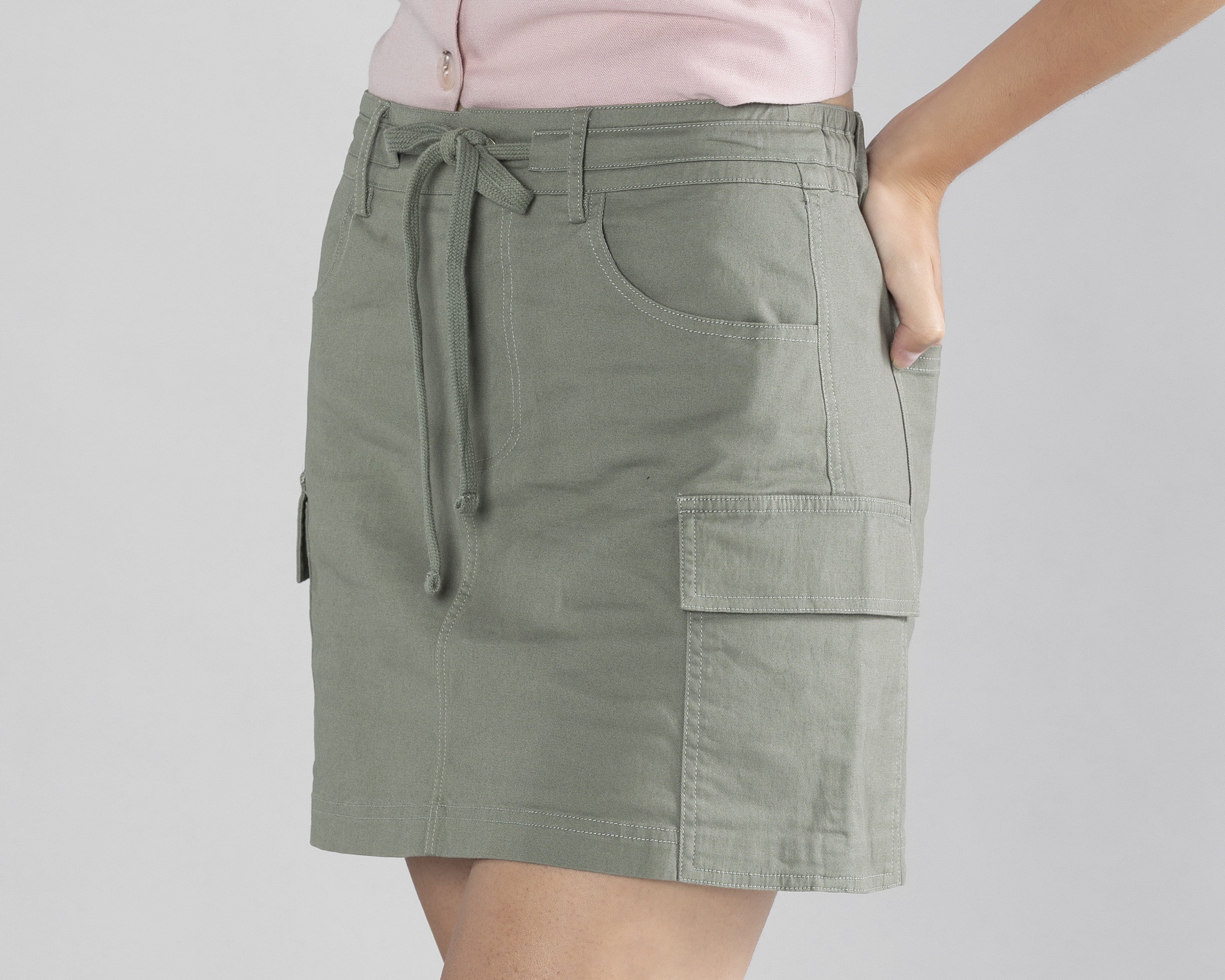 Foto 5 pulgar | Foto 4 | Falda Corta Strona con Bolsas Cargo para Mujer