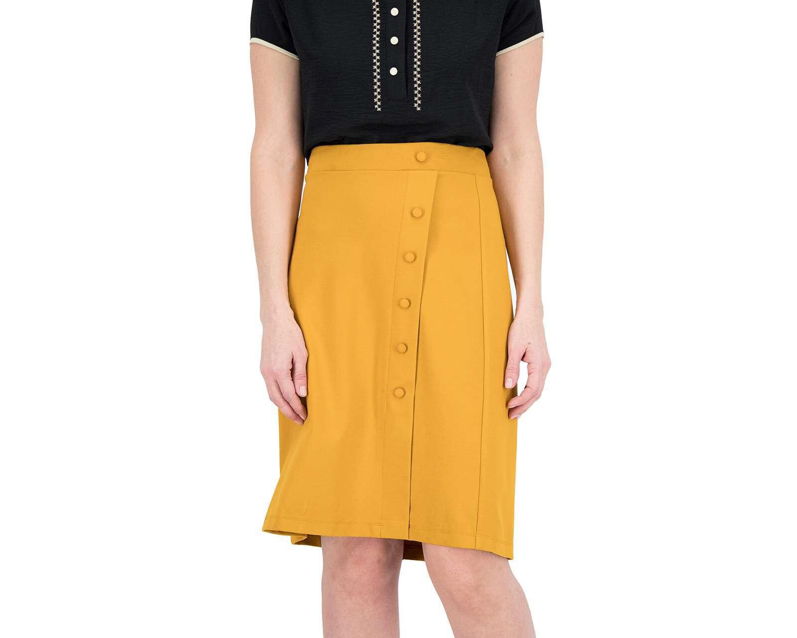 Foto 5 pulgar | Foto 4 | Falda Midi Lady Sun con Botones