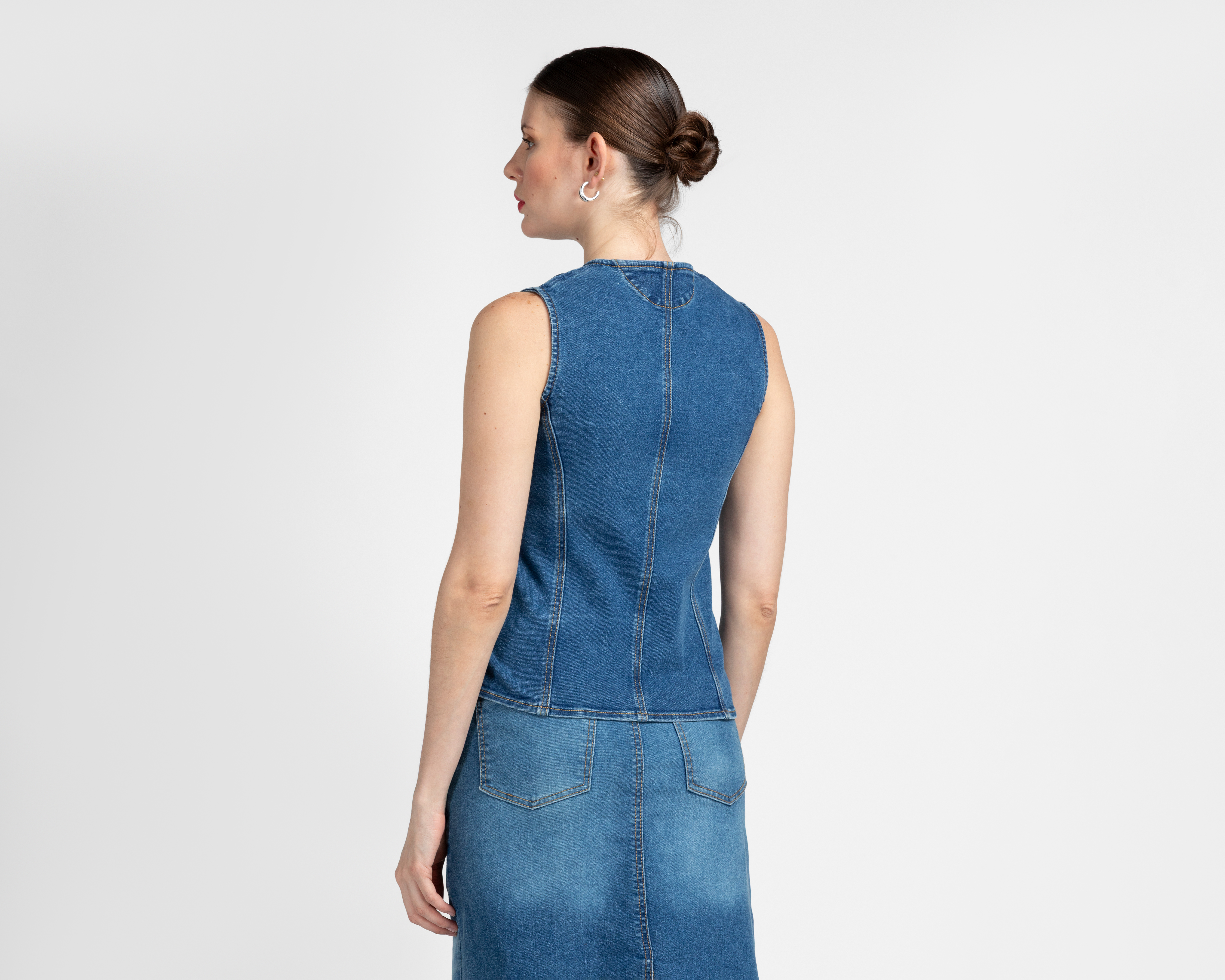 Foto 3 | Foto 3 | Chaleco de Mezclilla Azul Sahara para Mujer