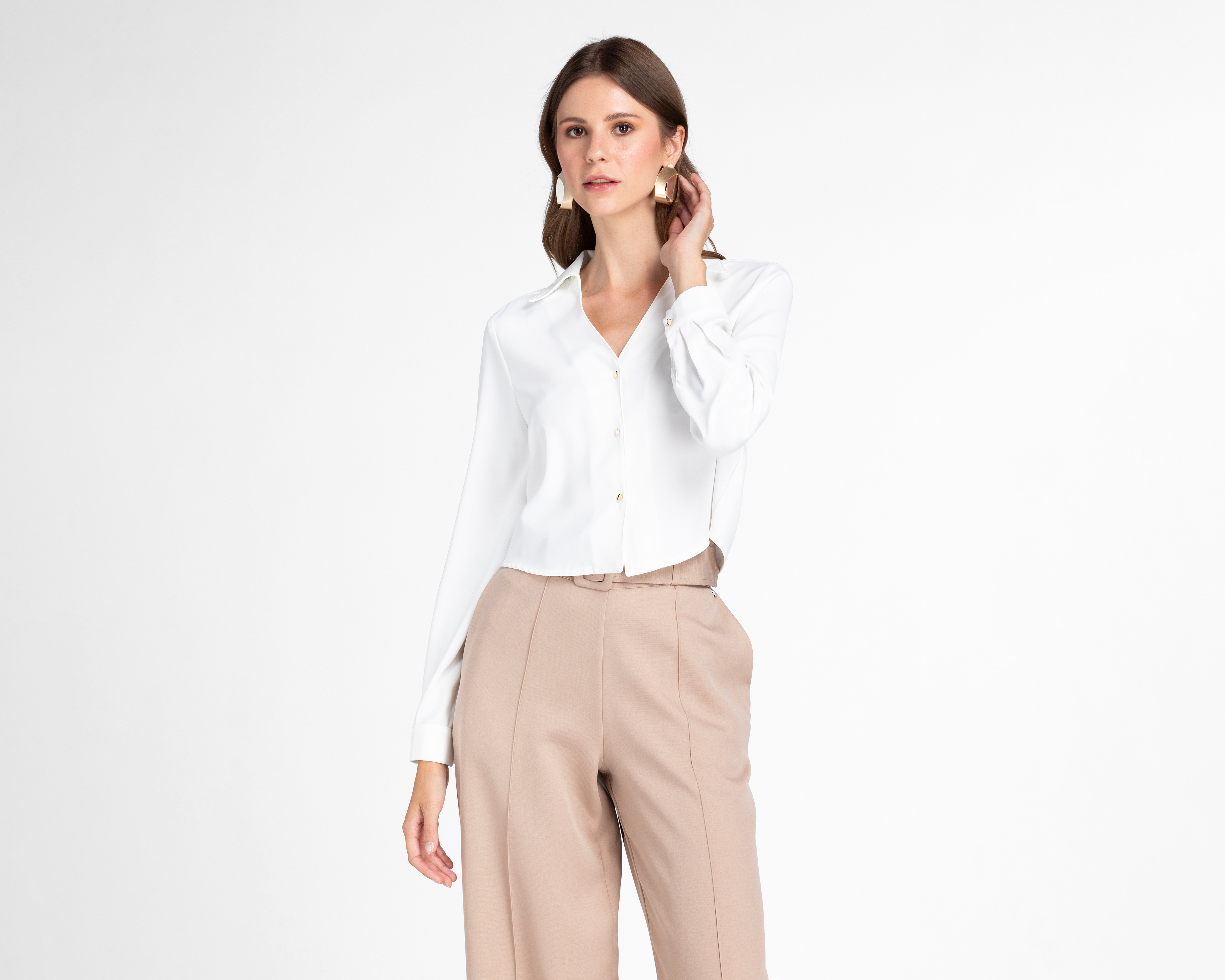 Blusa Sahara tipo Crop para Mujer