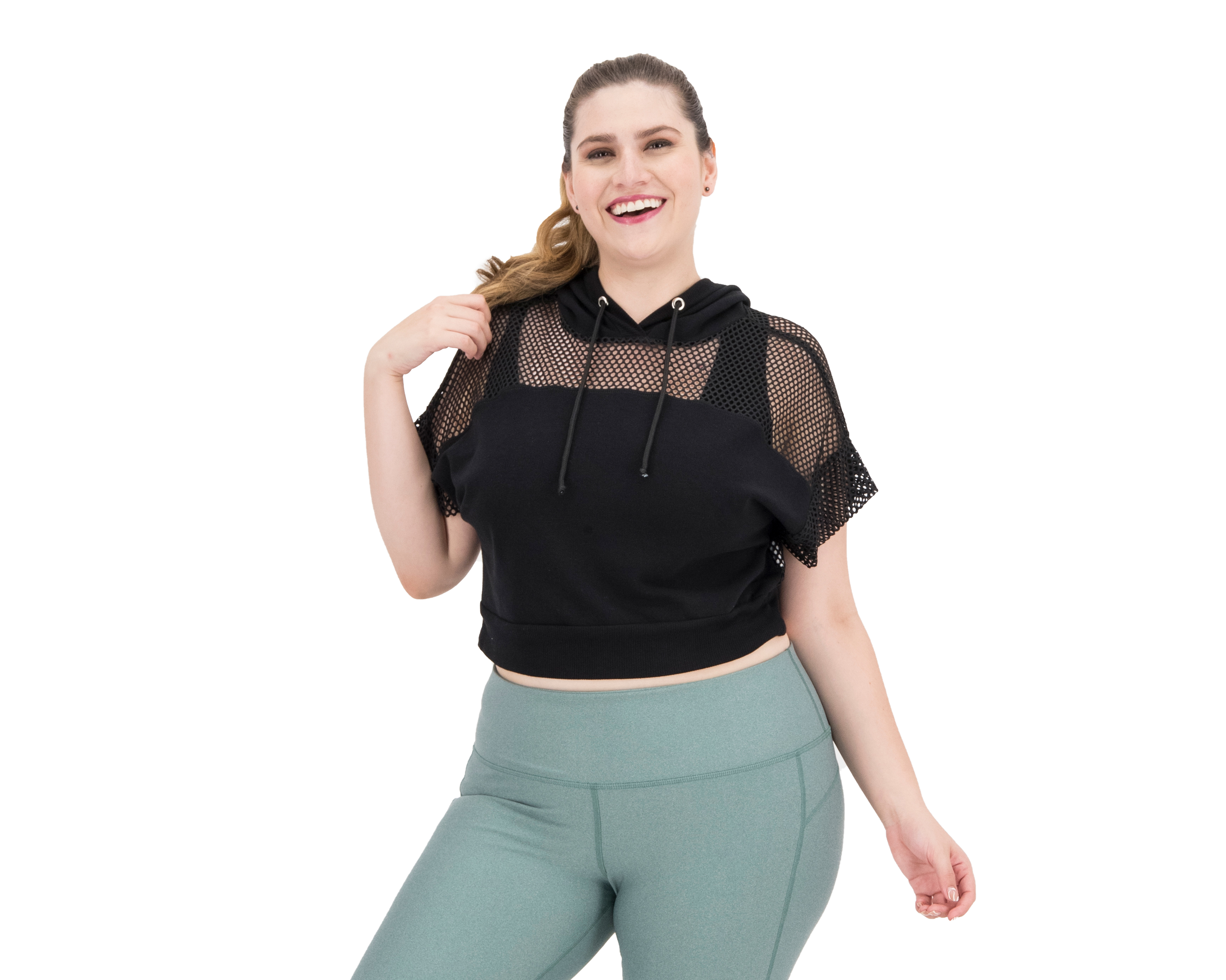 Playera Thinner de Red con Capucha