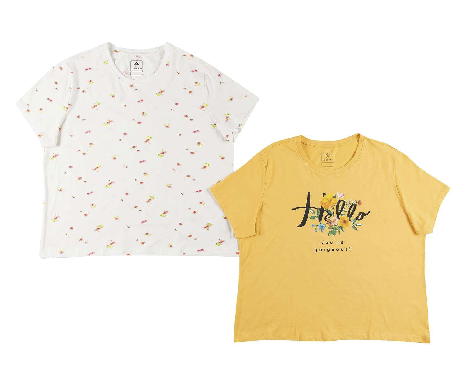 Playeras Lady Sun Manga Corta 2 Piezas