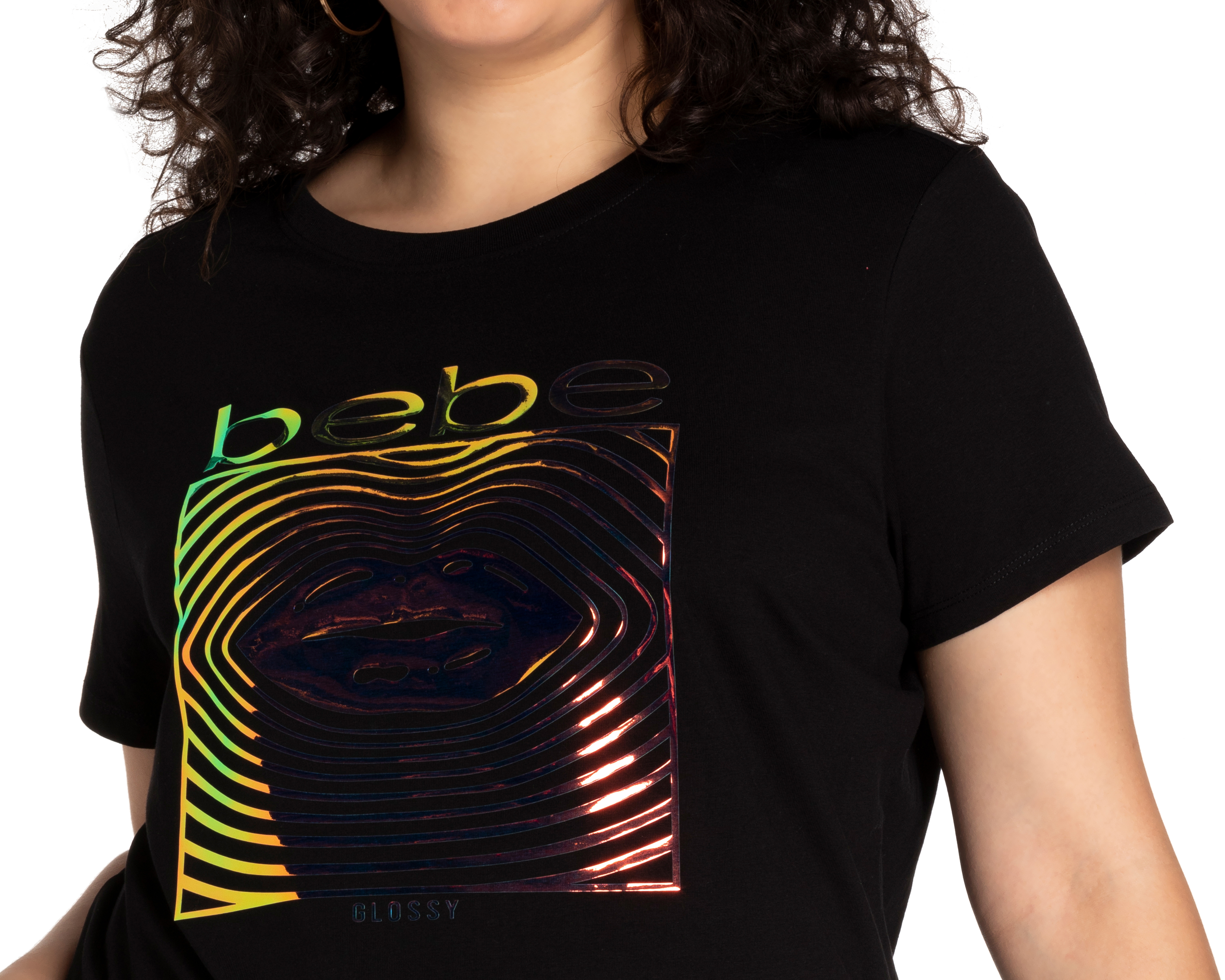 Foto 5 pulgar | Foto 4 | Playera Bebe Negra Estampada