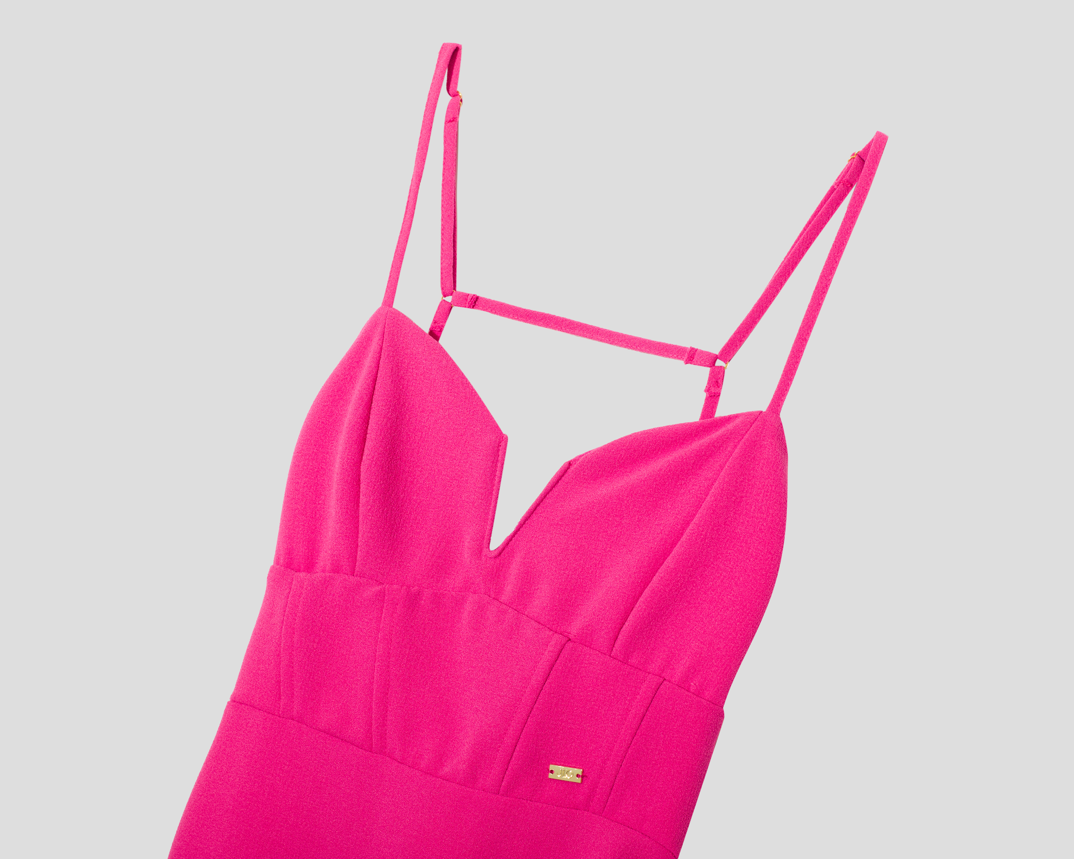 Foto 4 pulgar | Foto 3 | Vestido de Noche Jennifer Lopez Rosa de Tirantes con Escote V para Mujer