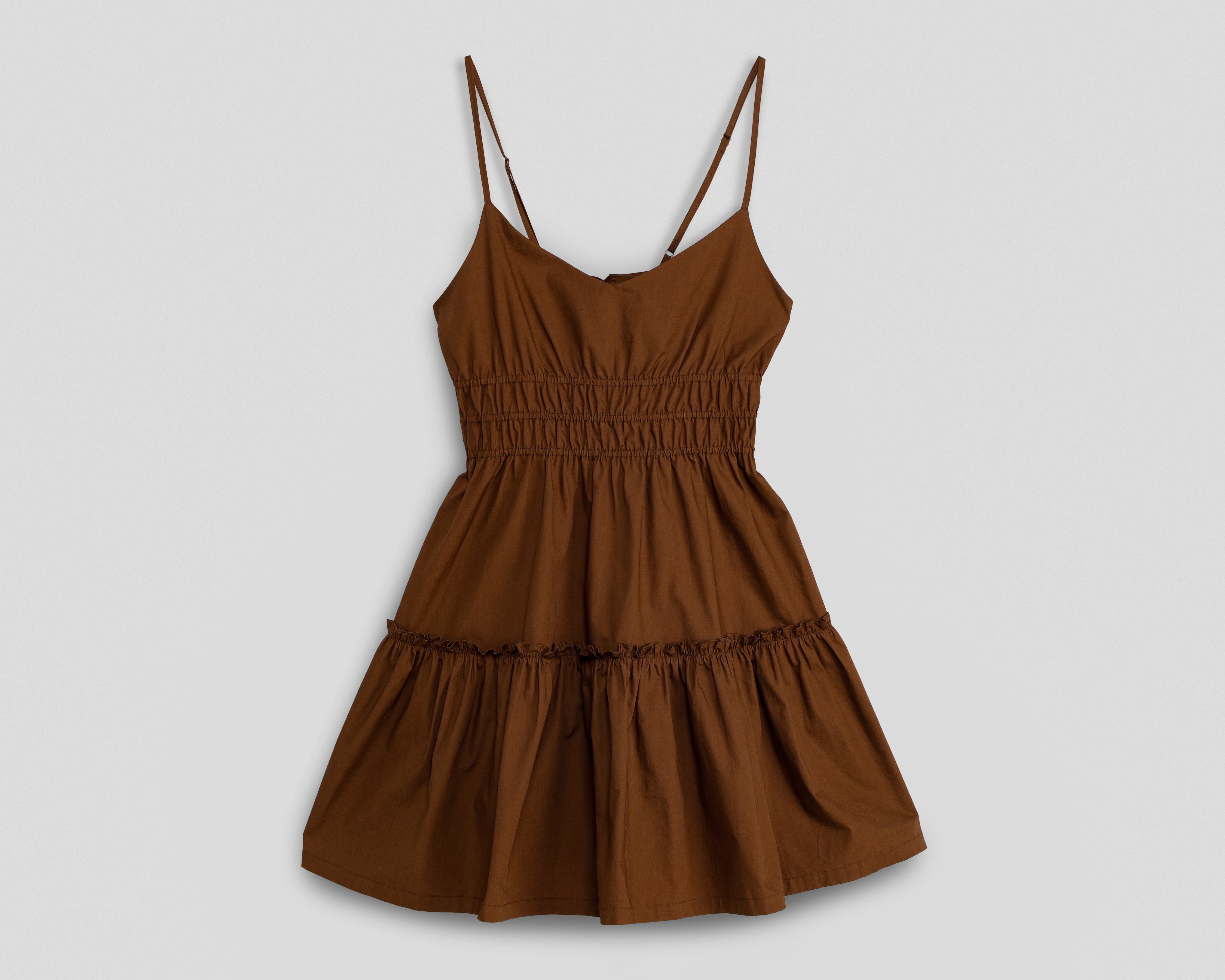 Foto 2 pulgar | Foto 1 | Vestido Casual 18 Forever Café de Tirantes