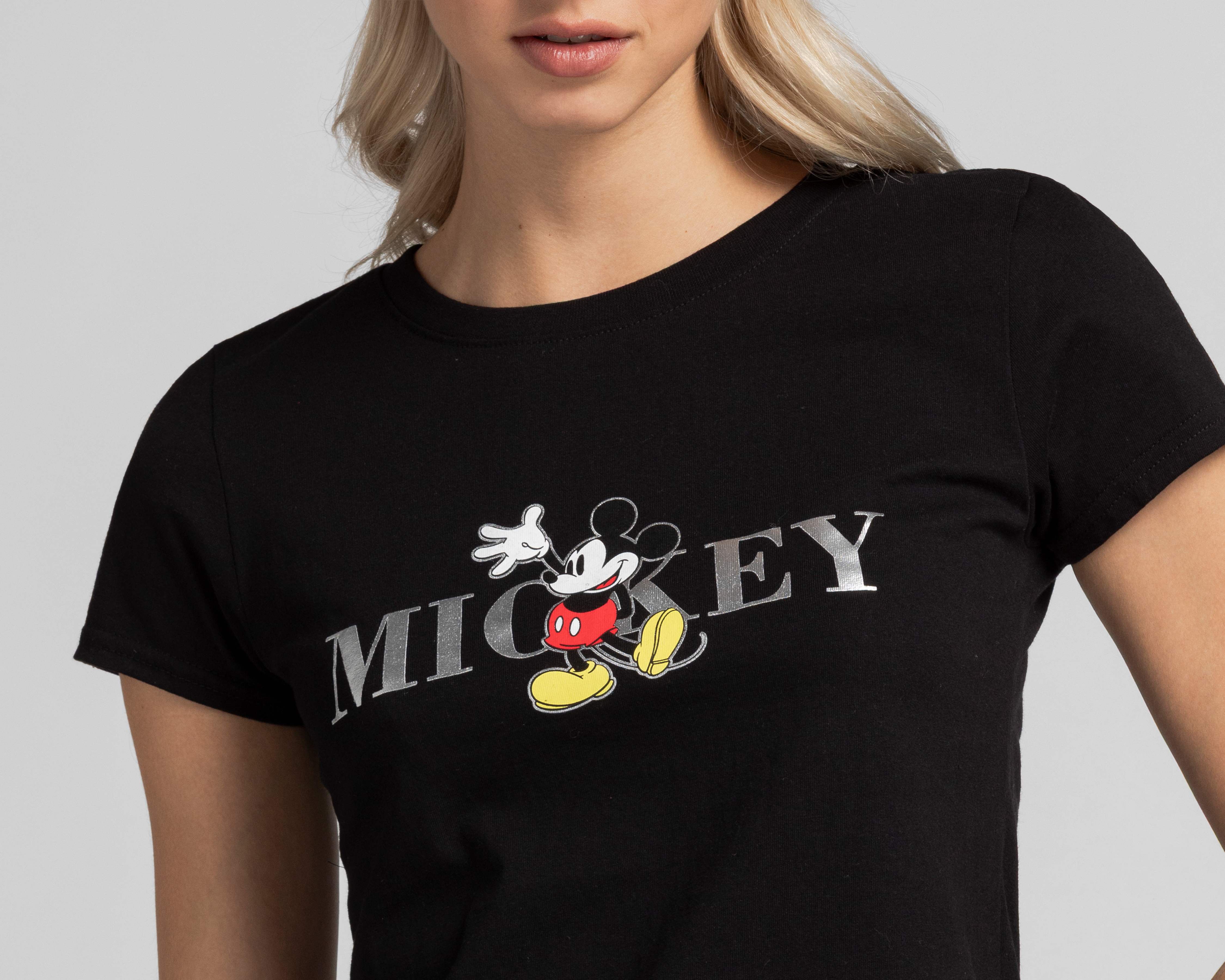 Foto 4 pulgar | Foto 3 | Playera Disney Mickey Mouse Manga Corta para Mujer