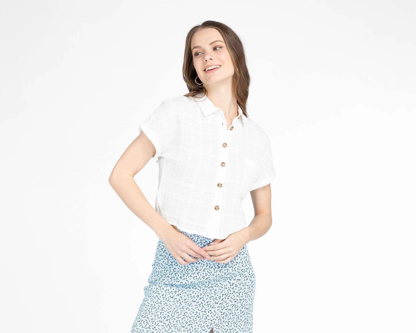 Foto 2 pulgar | Foto 1 | Blusa Refill Manga Corta