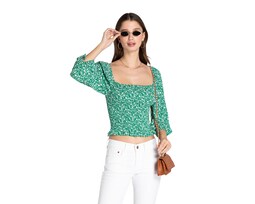 Blusa 18 Forever Mangas Abullonadas y Detalle de Cuerdas