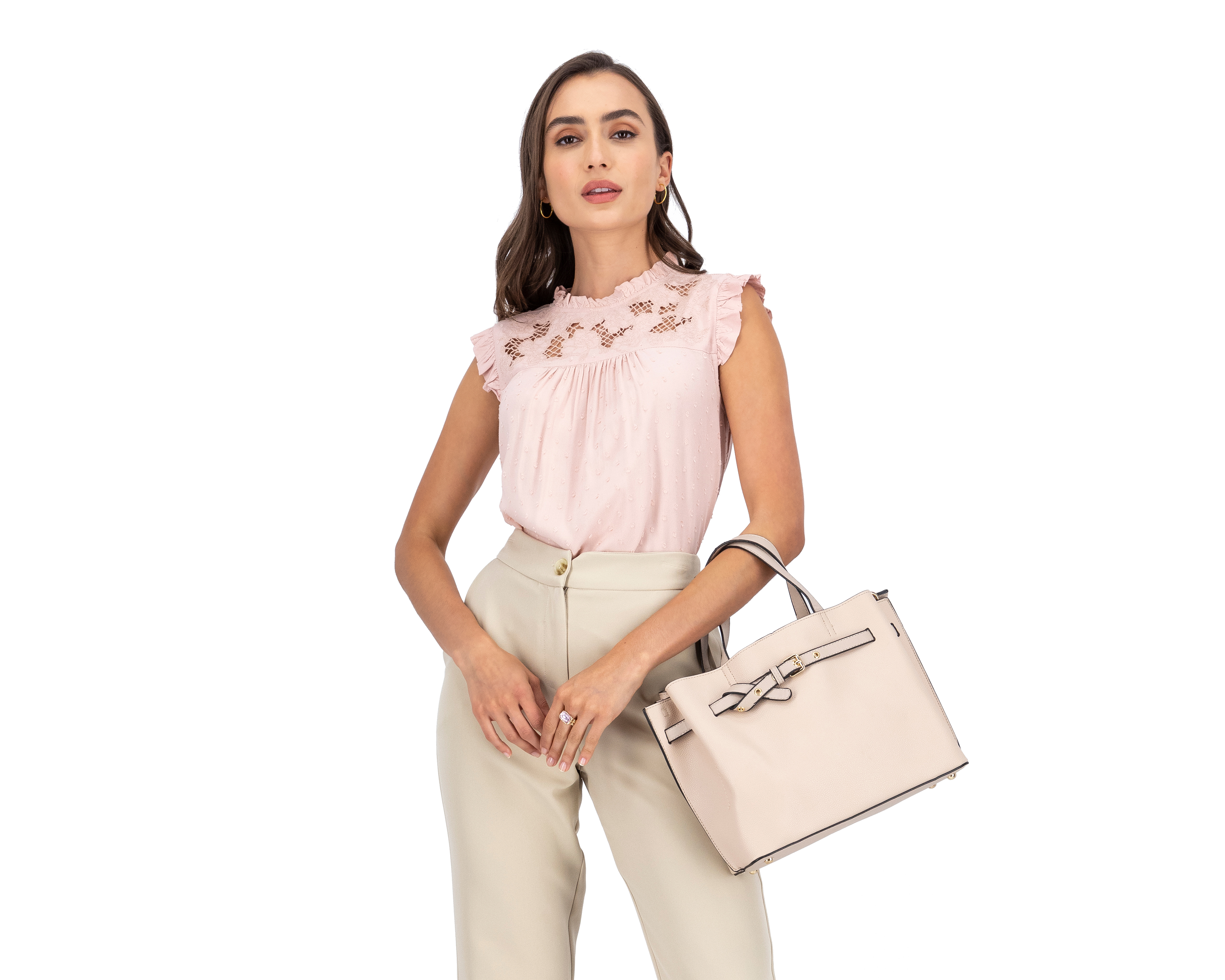 Blusa Sahara sin Mangas con Encaje