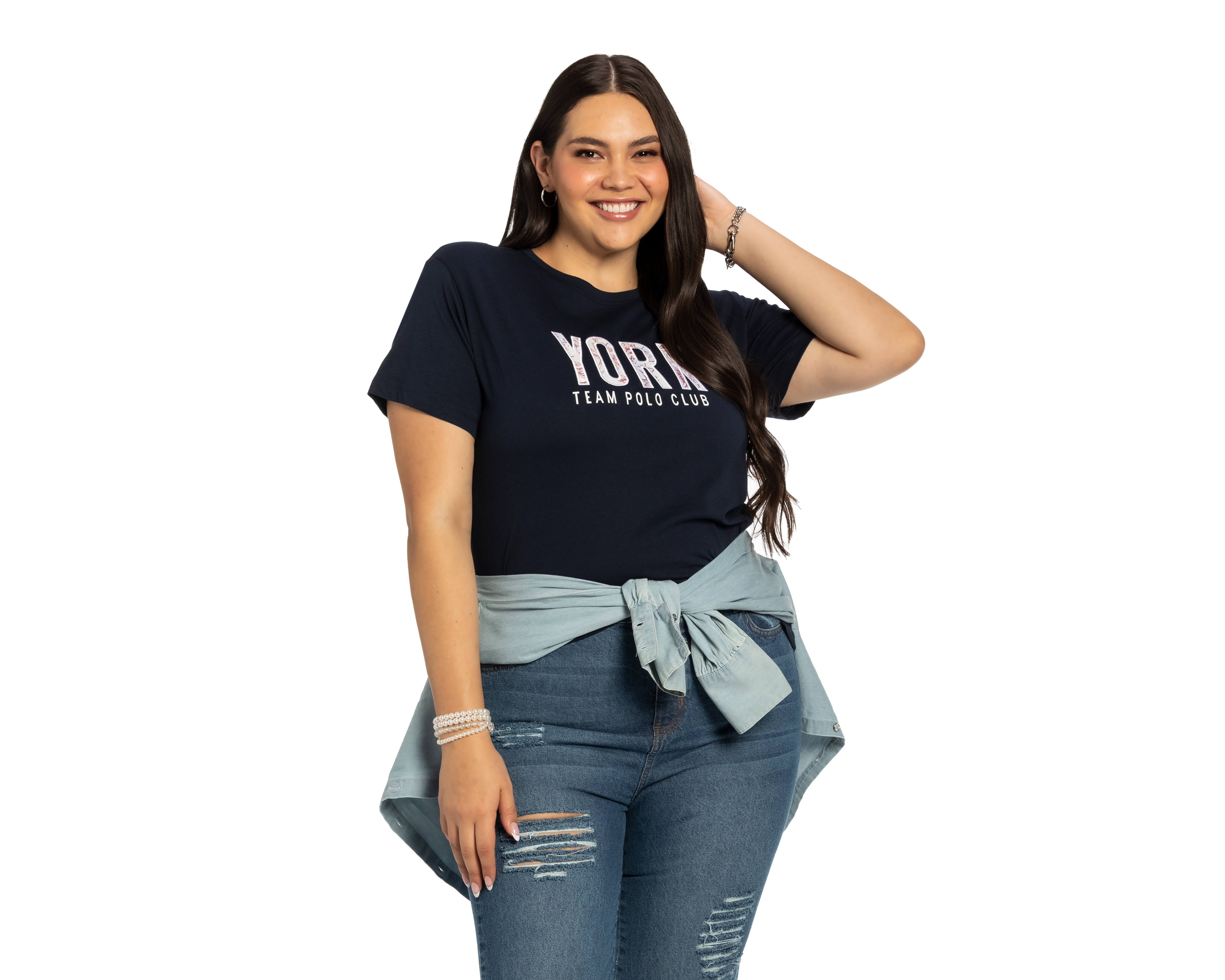 Foto 2 pulgar | Foto 1 | Playera York Team Polo Club Manga Corta