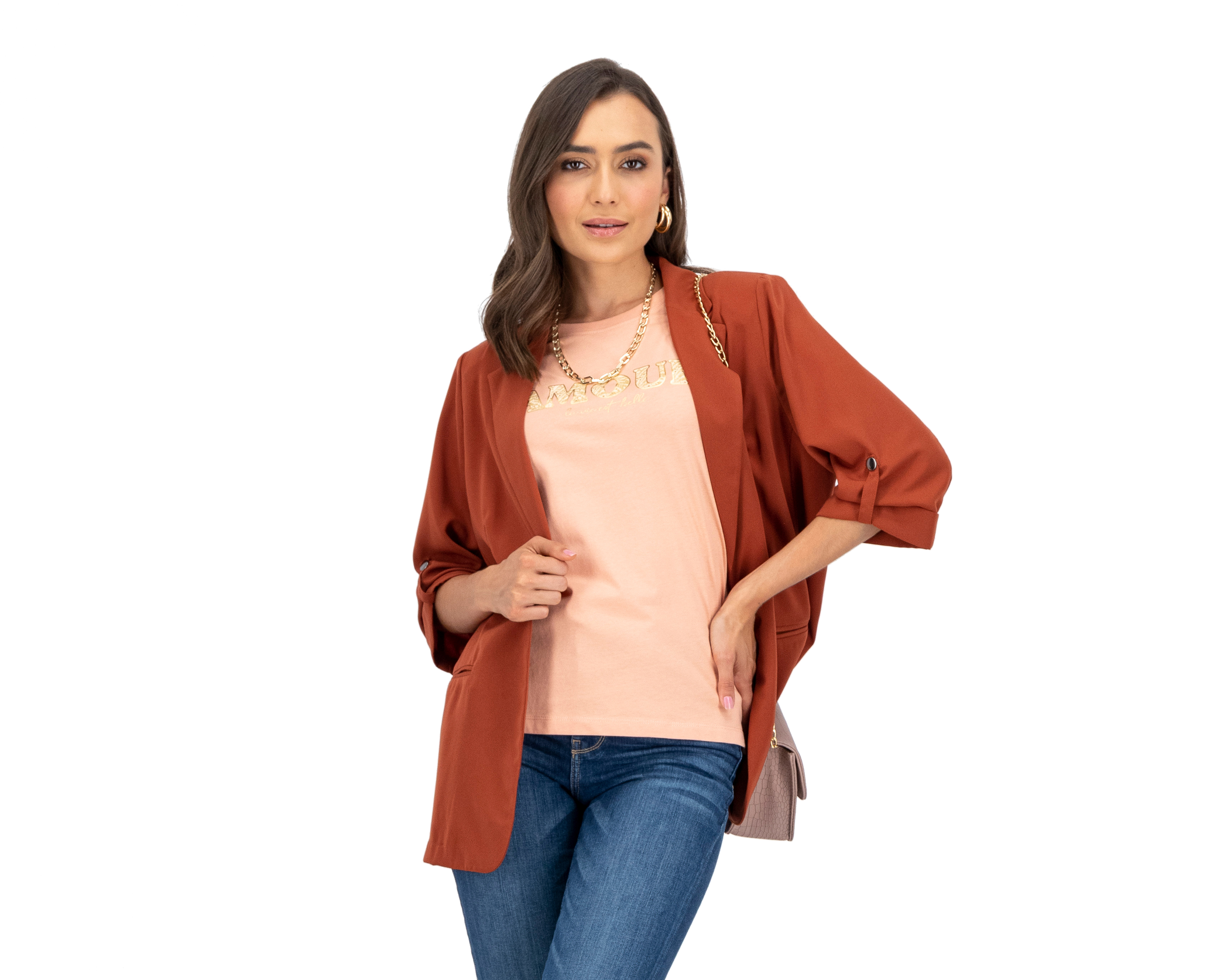 Foto 1 | Foto 1 | Playera Jennifer Lopez Rosa Cuello Redondo