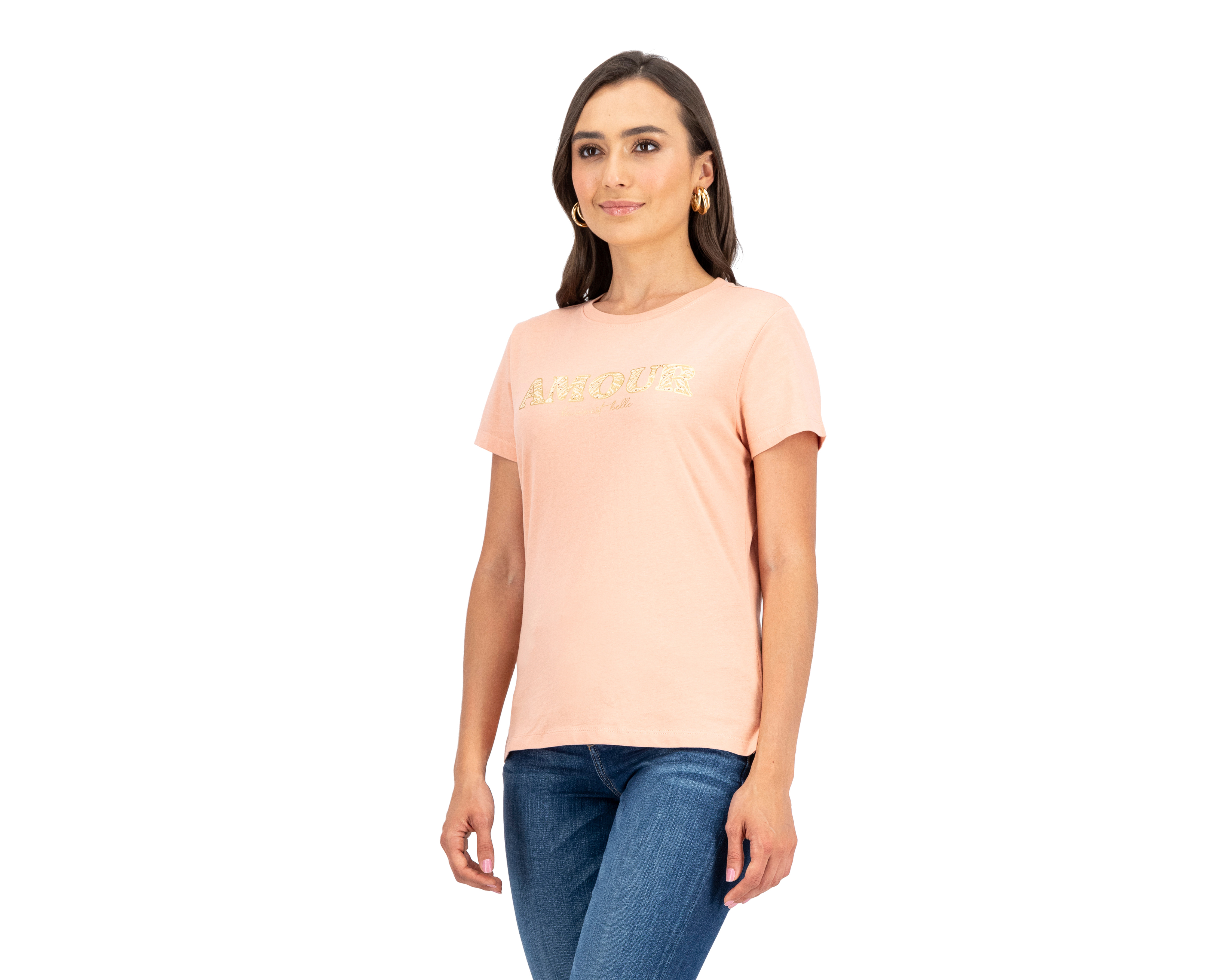 Foto 2 | Foto 2 | Playera Jennifer Lopez Rosa Cuello Redondo