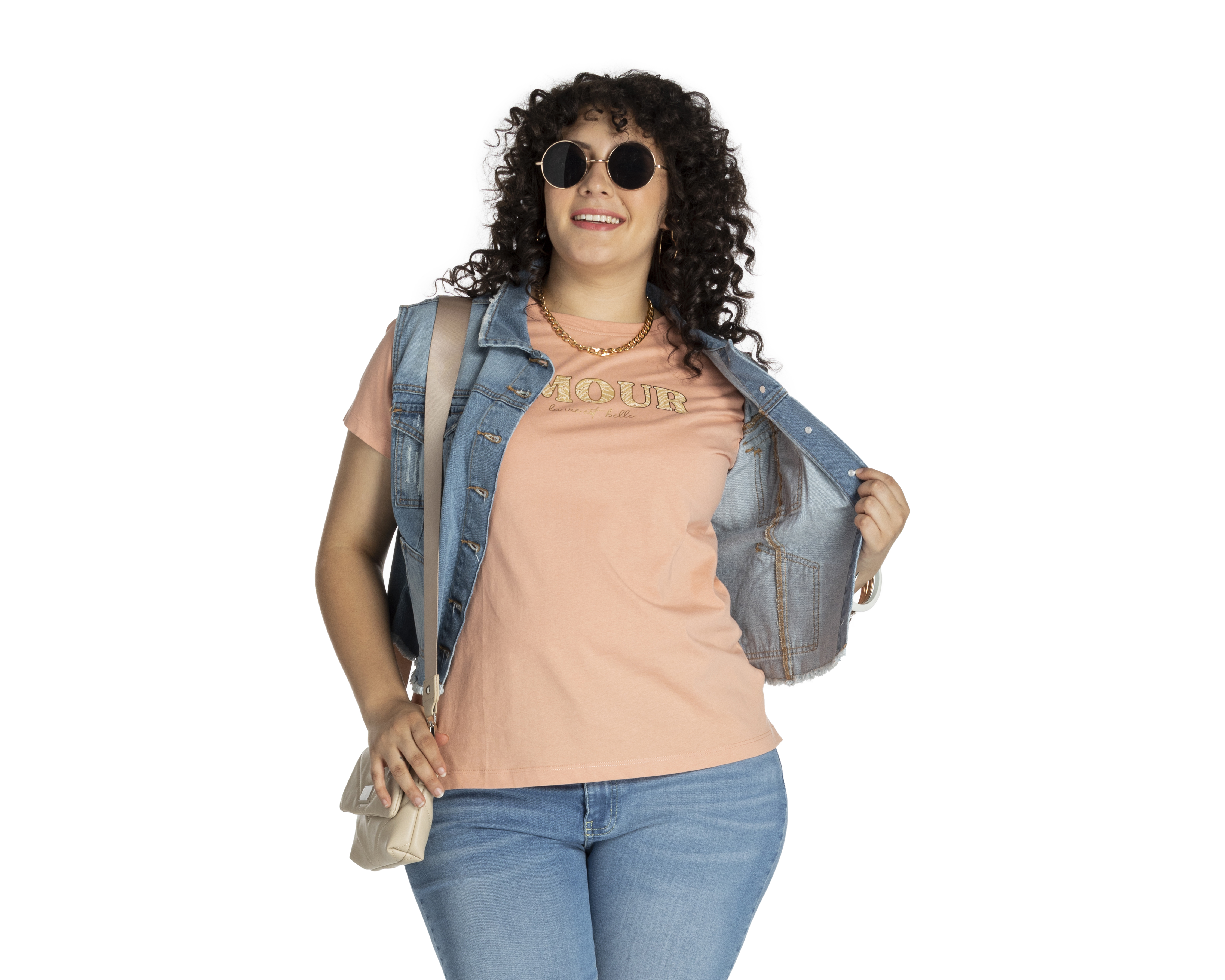 Foto 4 | Foto 4 | Playera Jennifer Lopez Rosa Cuello Redondo