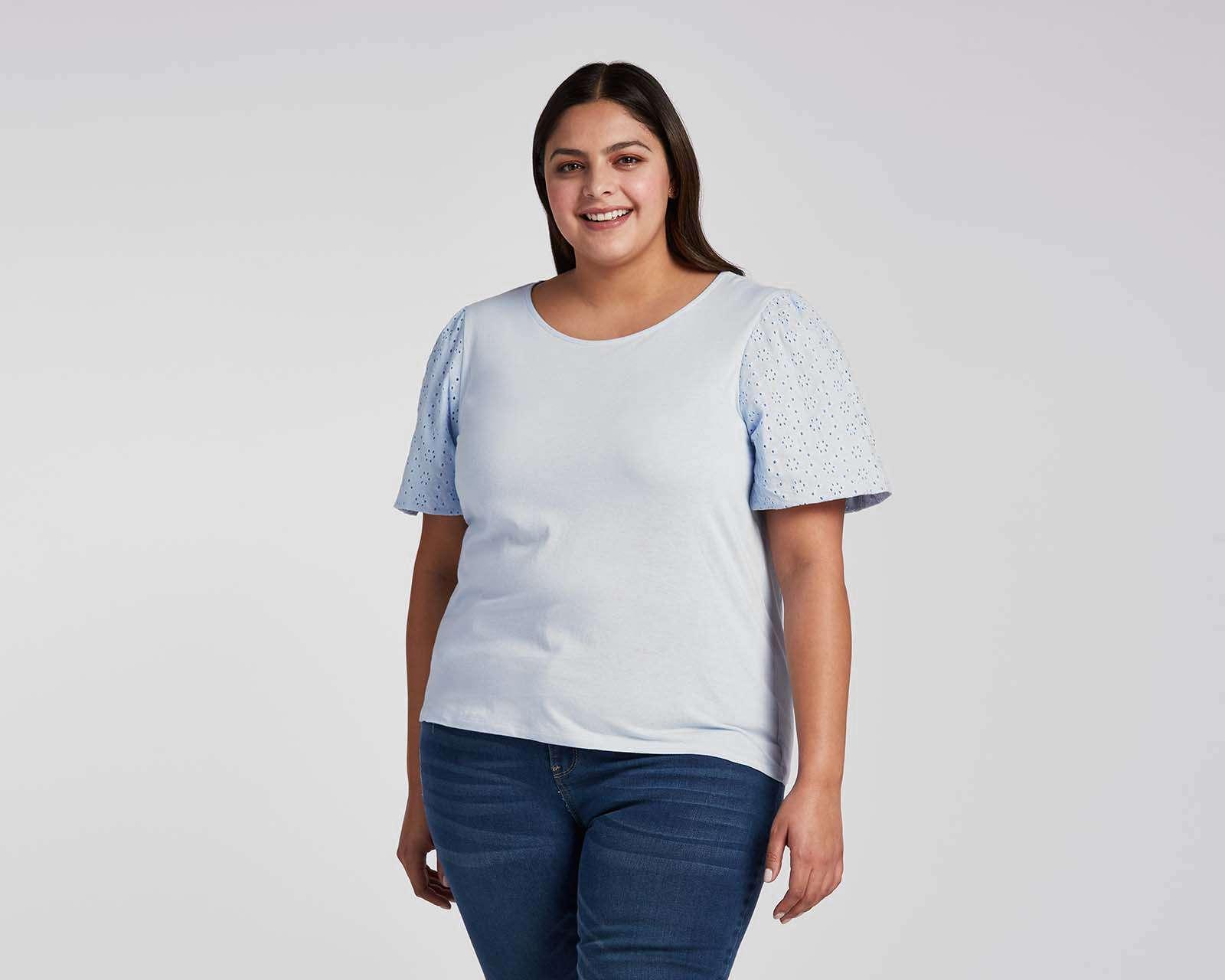 Blusa Sahara Manga Corta con Bordado