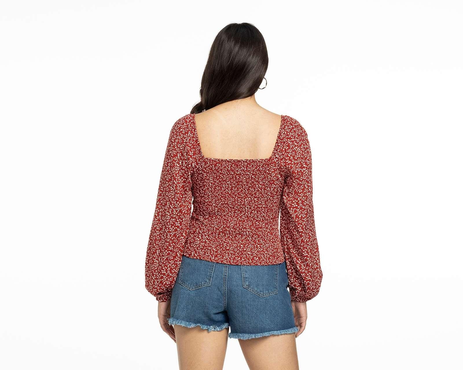 Foto 4 pulgar | Foto 3 | Blusa 18 Forever Manga Larga Estampado Floral