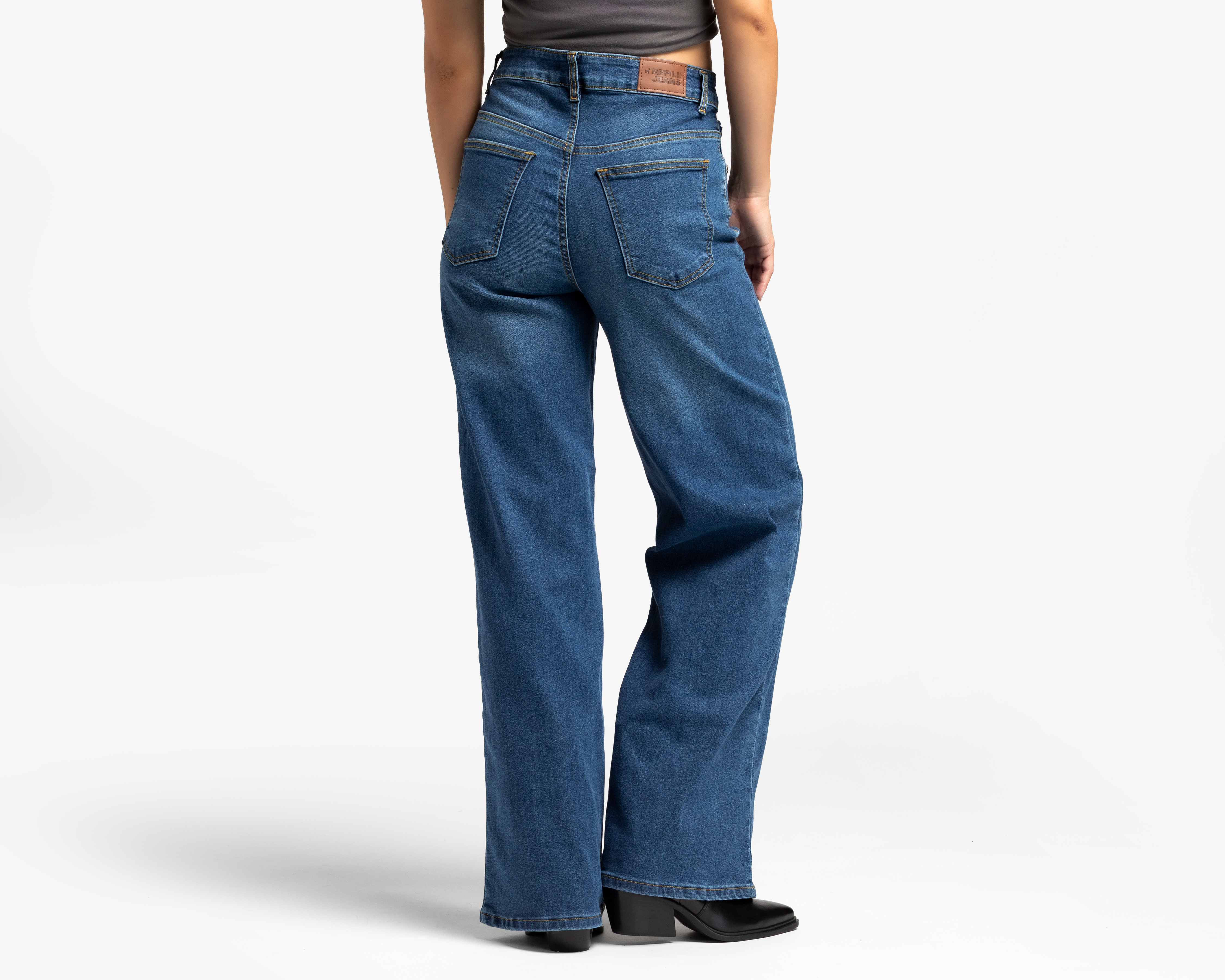Foto 4 pulgar | Foto 3 | Jeans Wide Leg Refill para Mujer