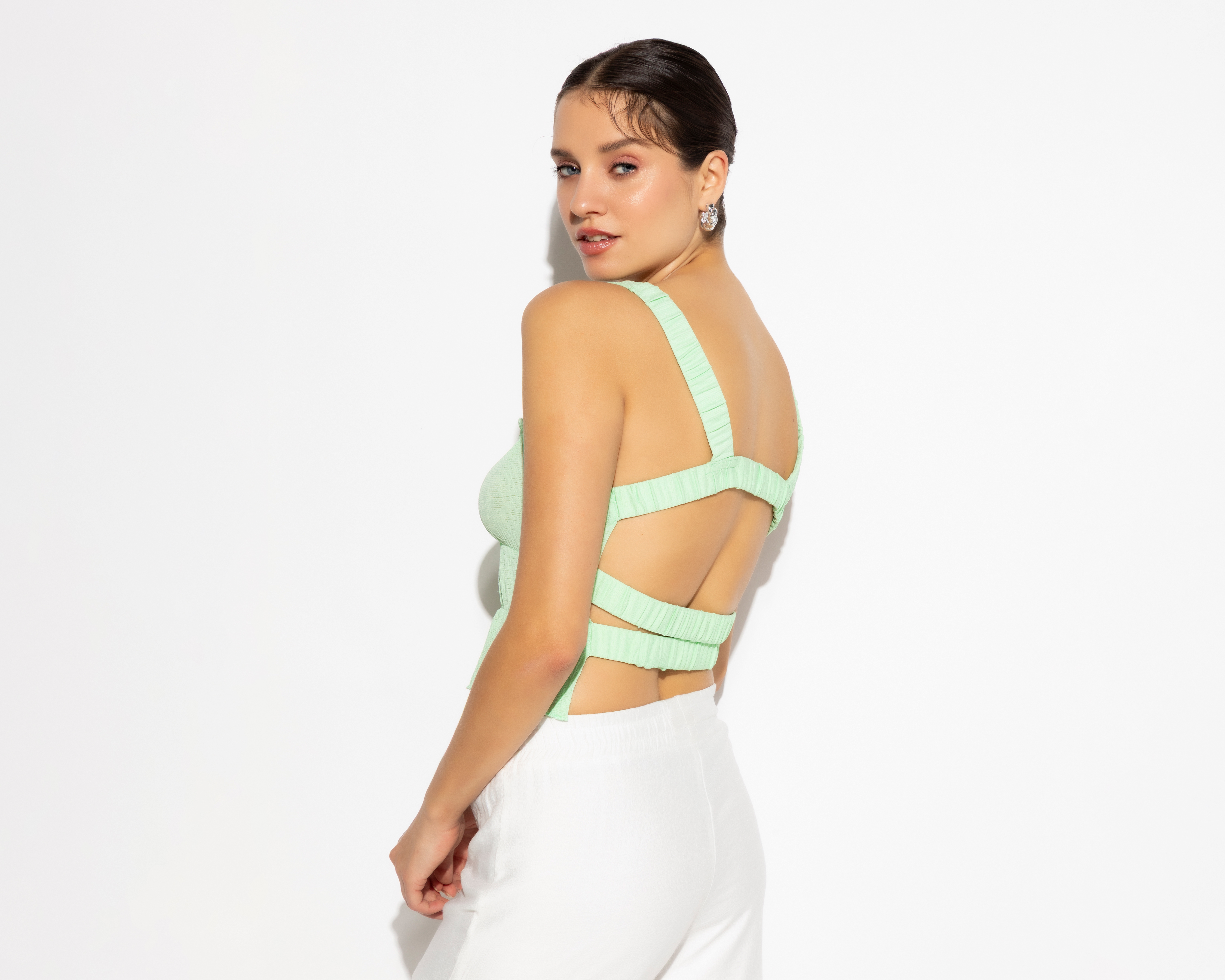Foto 4 pulgar | Foto 3 | Blusa Verde Jolie & Joy para Mujer