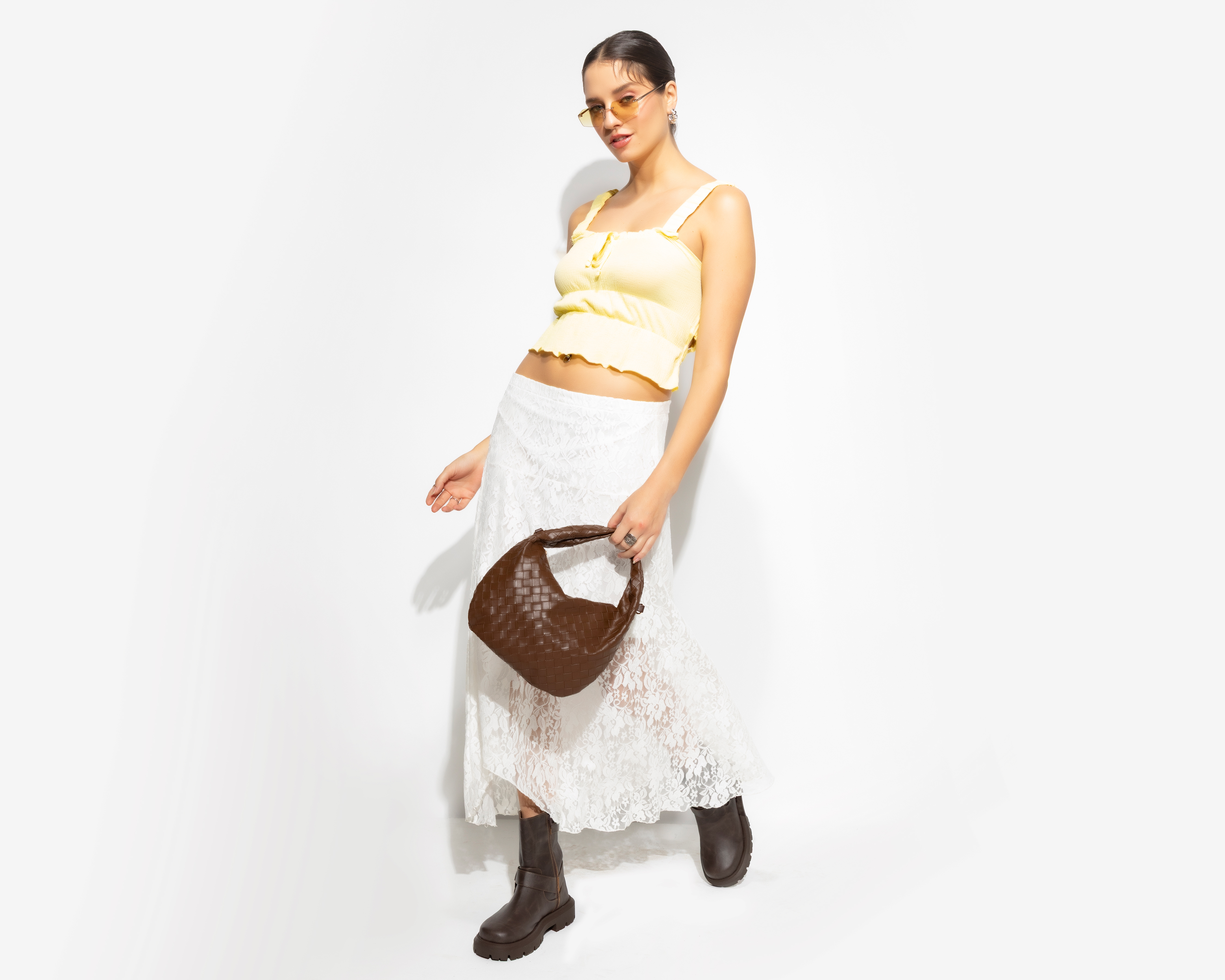 Blusa sin Manga Peplum con Escote en Espalda Jolie & Joy para Mujer