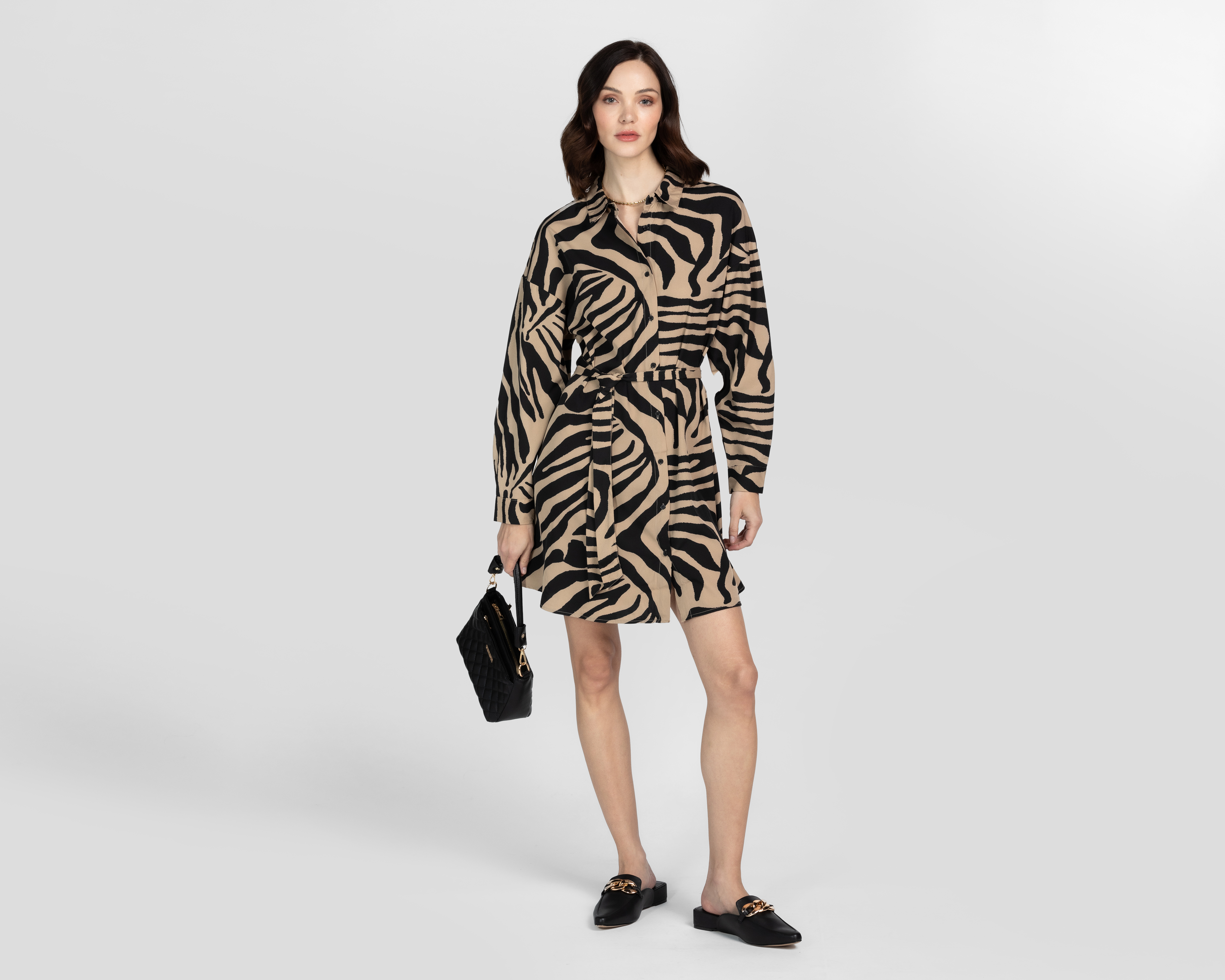 Foto 2 | Foto 2 | Vestido Casual Sahara Manga Larga con Cinturón