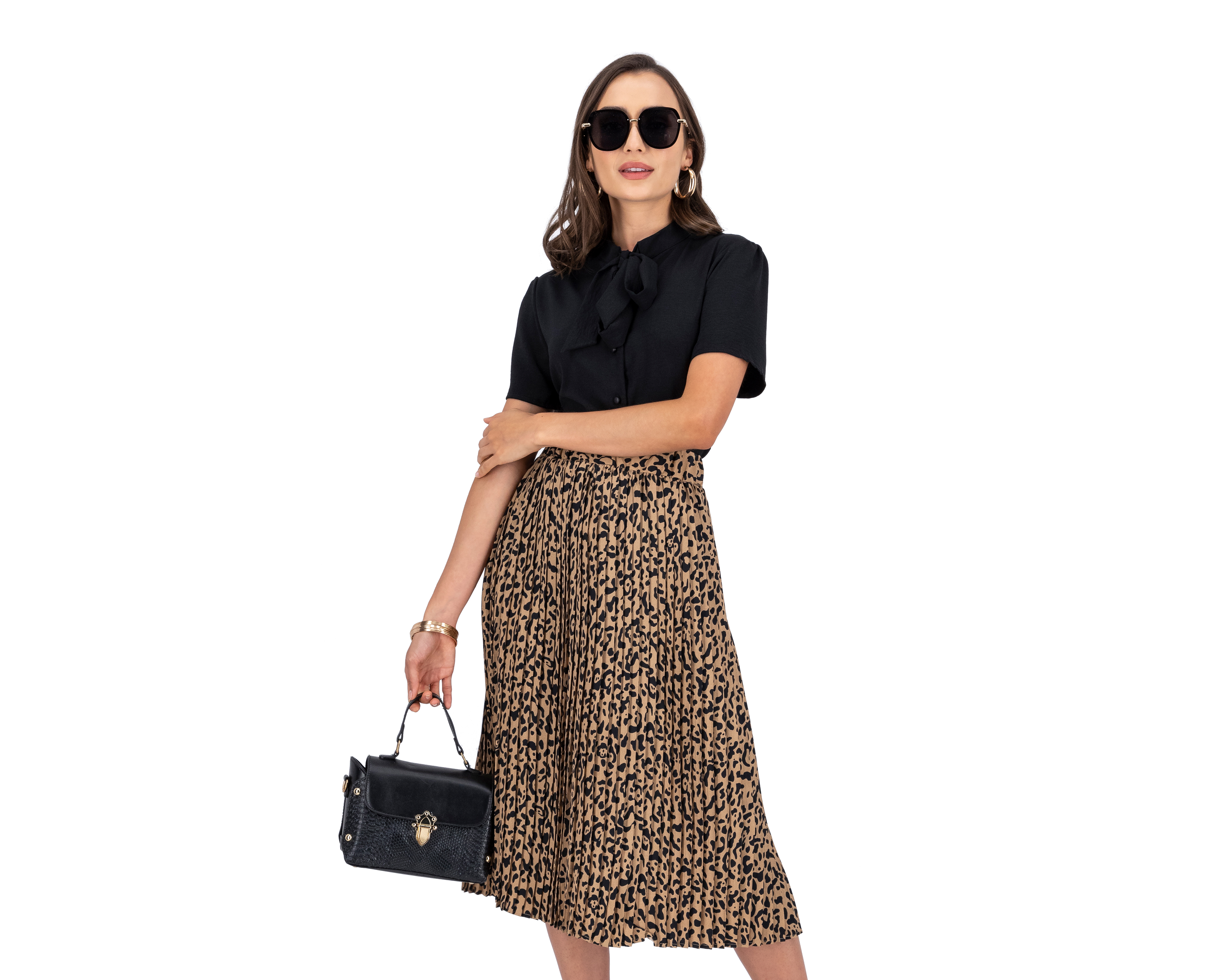 Foto 5 pulgar | Foto 4 | Falda Midi Sahara Animal Print