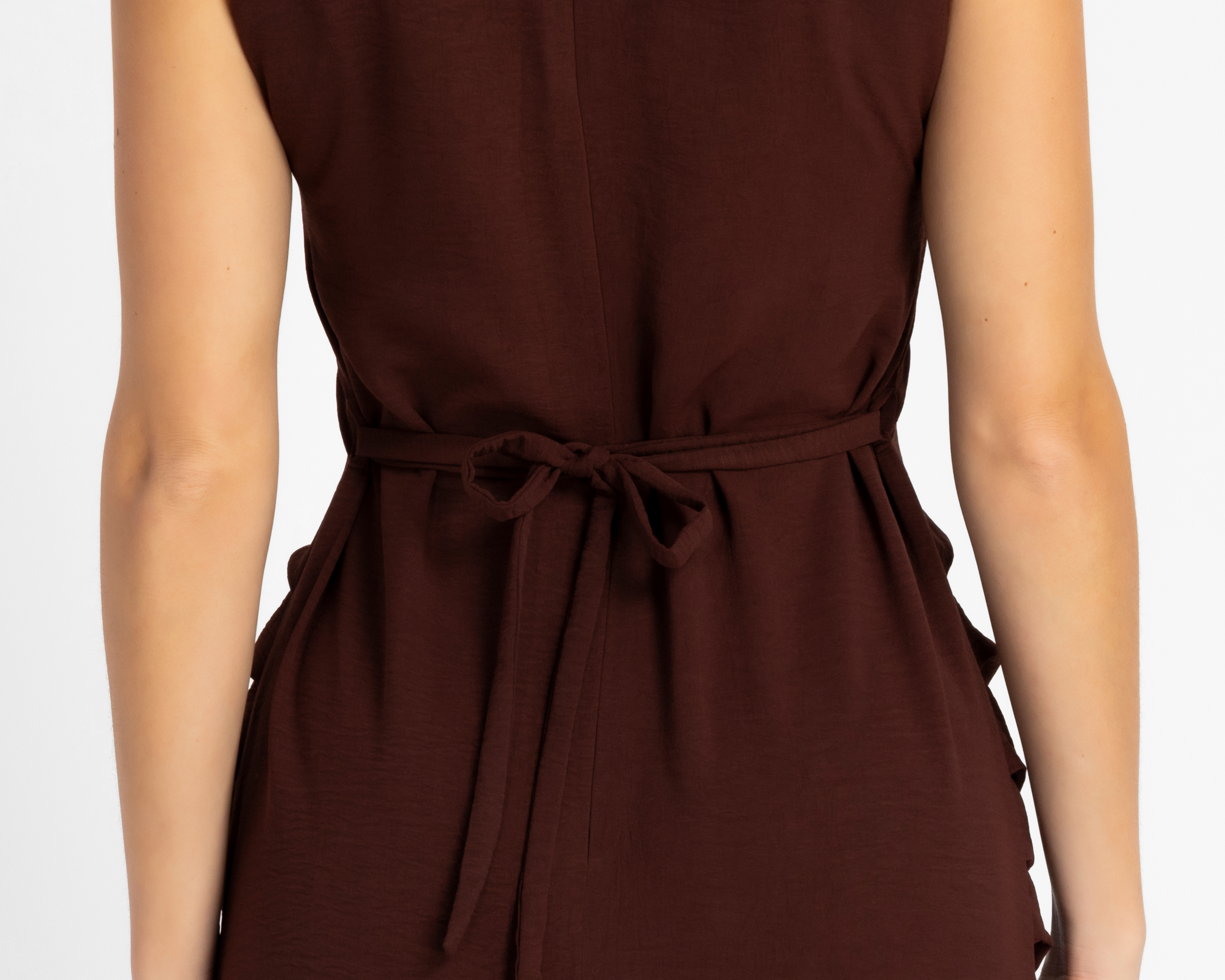 Foto 5 | Foto 5 | Vestido Casual Sahara Midi Café Plisado para Mujer