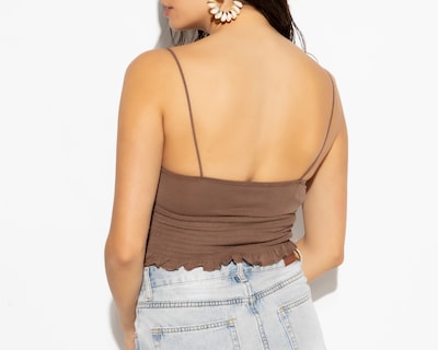 Foto 5 | Foto 5 | Playera sin Manga Crop Smock Cintura Strona para Mujer